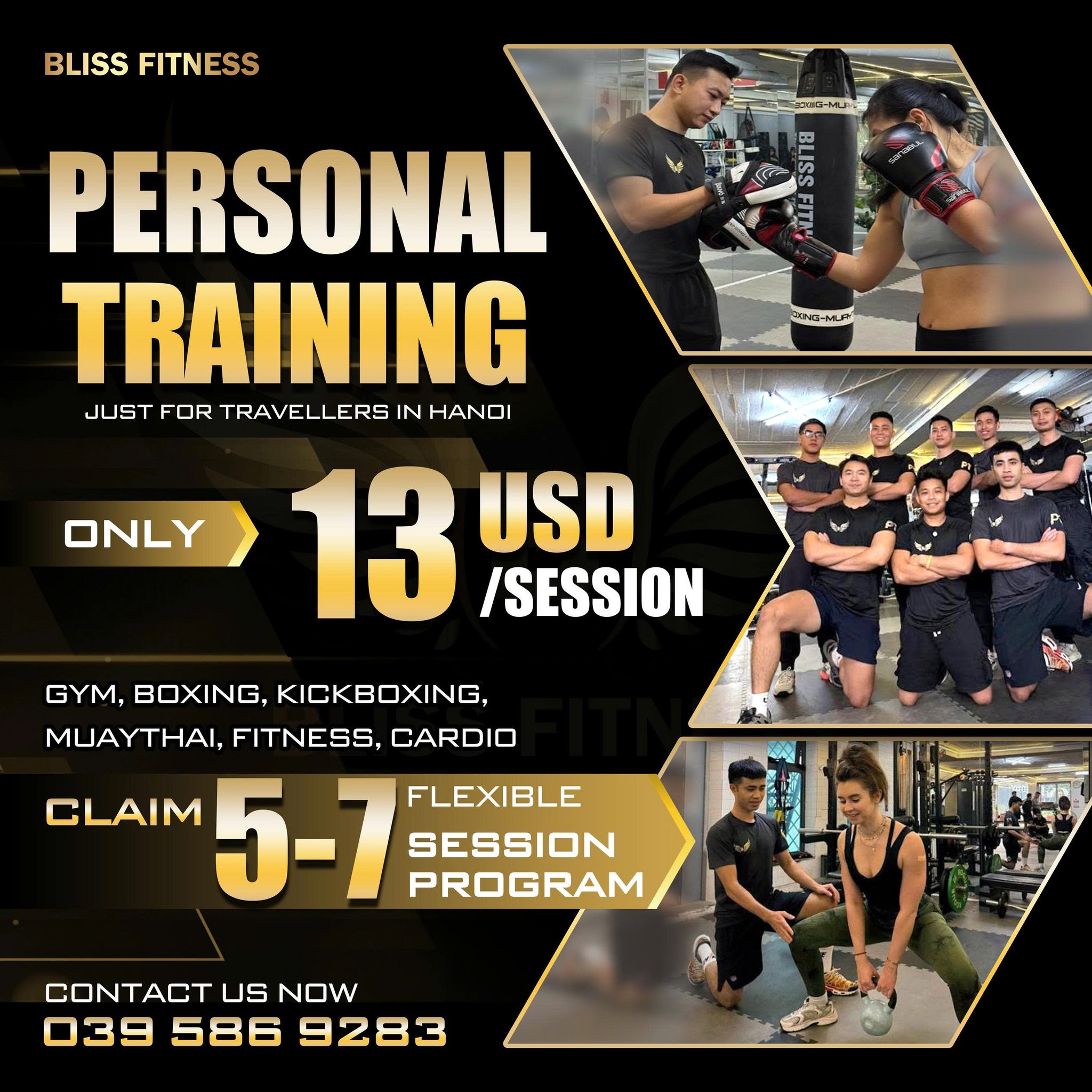 Bliss Fitness Facebook ad: PRIVATE COACHING DROP-IN ONLY $13 | GYM …