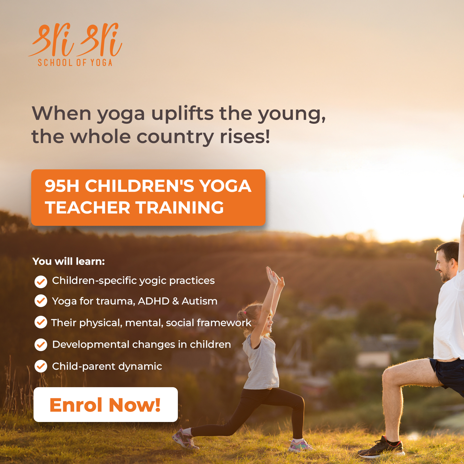 Sri Sri School of Yoga - Yoga Teacher Training Facebook ad