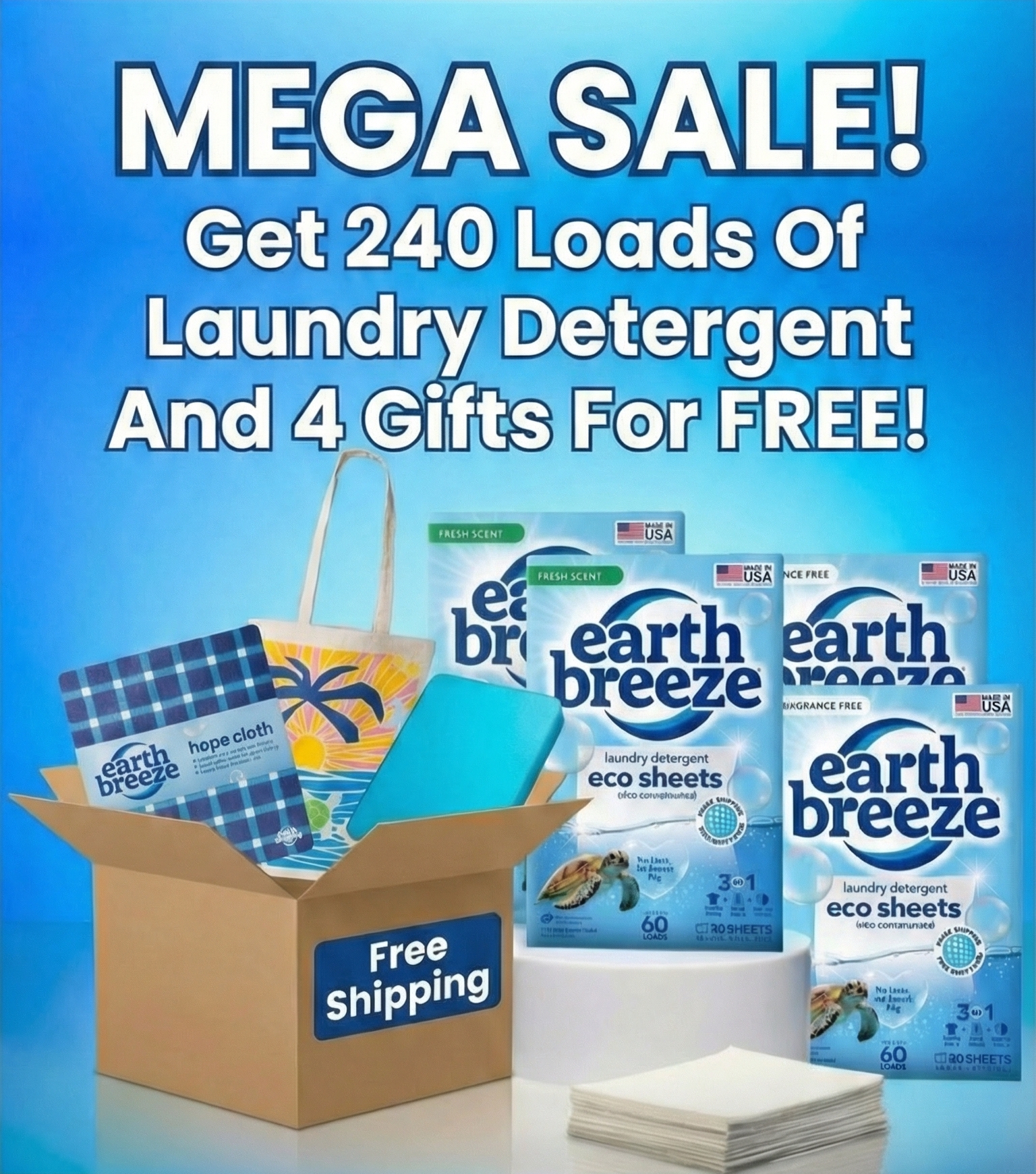 Earth Breeze Facebook ad