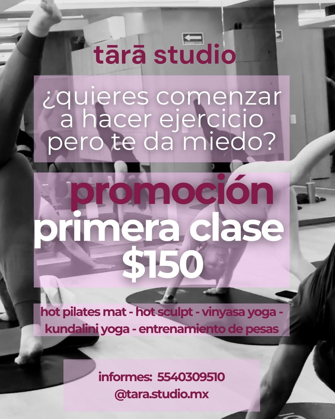 tārā studio Facebook ad: Clases en Col del Valle