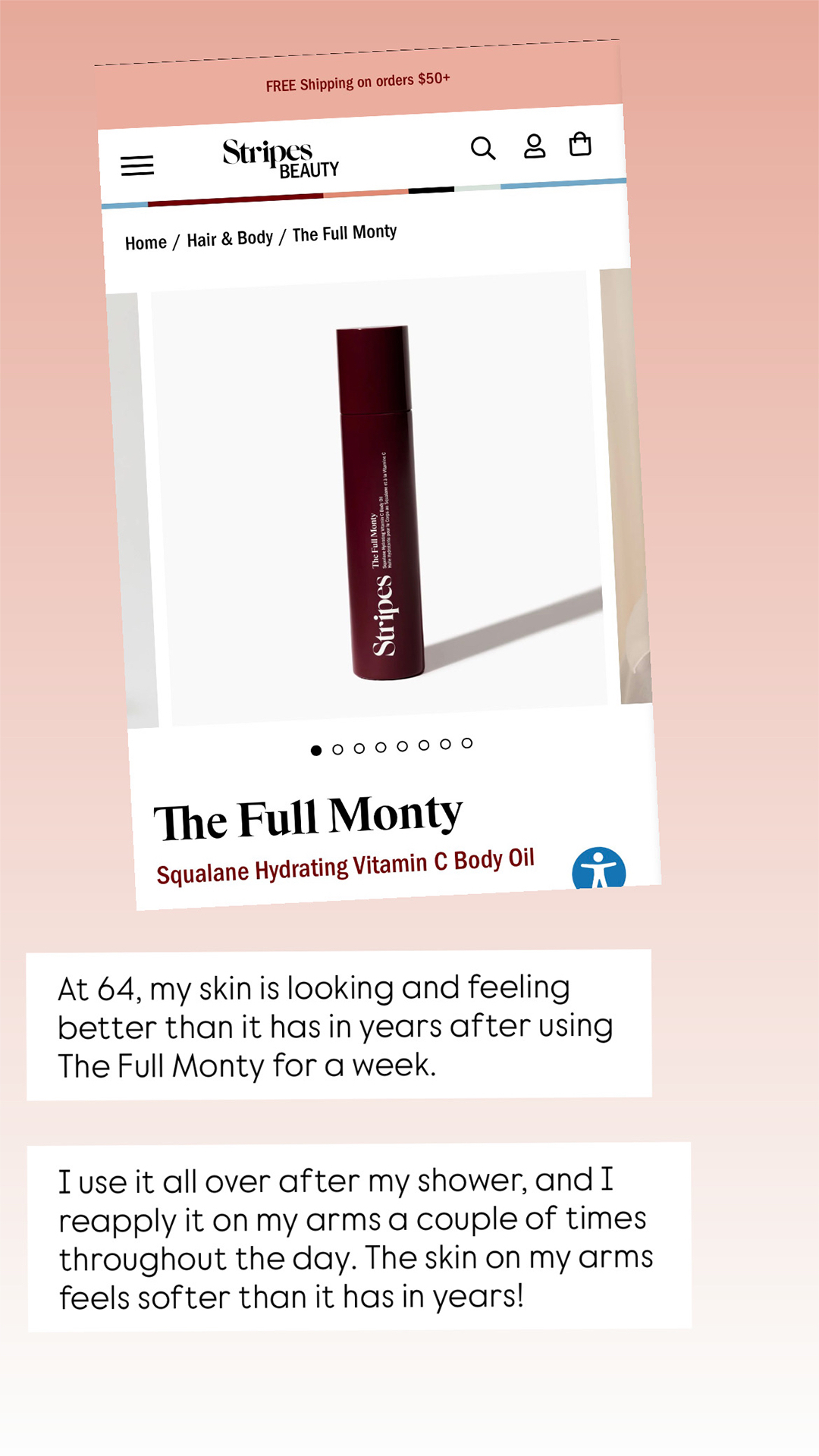 Stripes Beauty Facebook ad