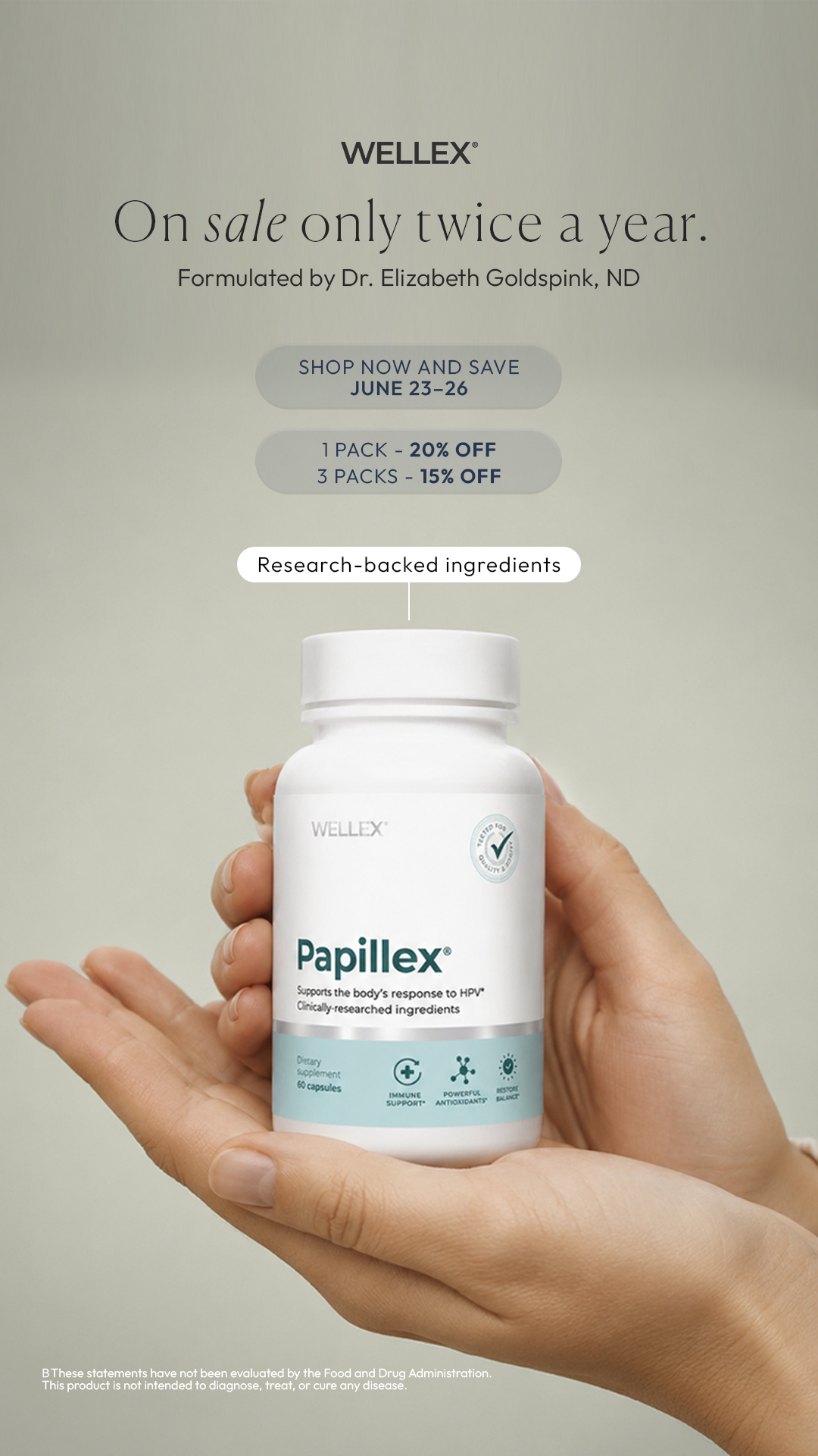 Wellex Facebook ad