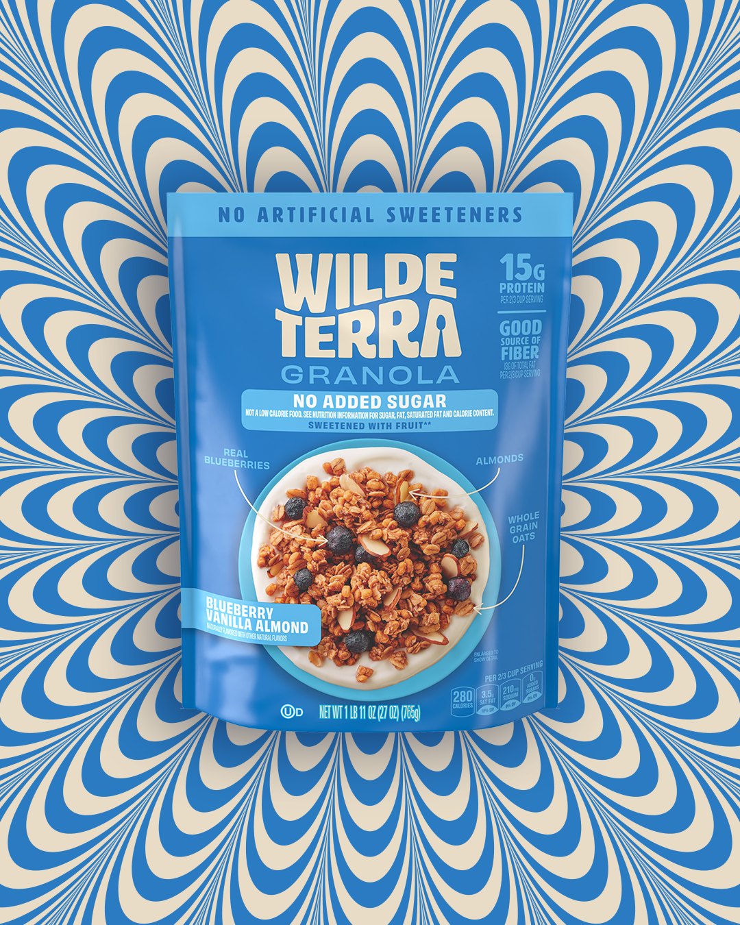Wilde Terra Facebook ad: A Wilde combination of real ingredients, whole grain…