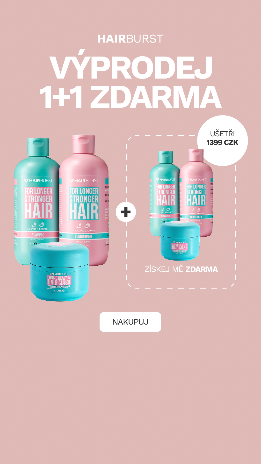 Hairburst Czech Republic Facebook ad