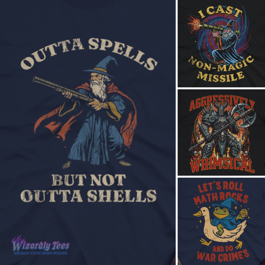 Wizardly Tees Facebook ad: New T-Shirt Sale!