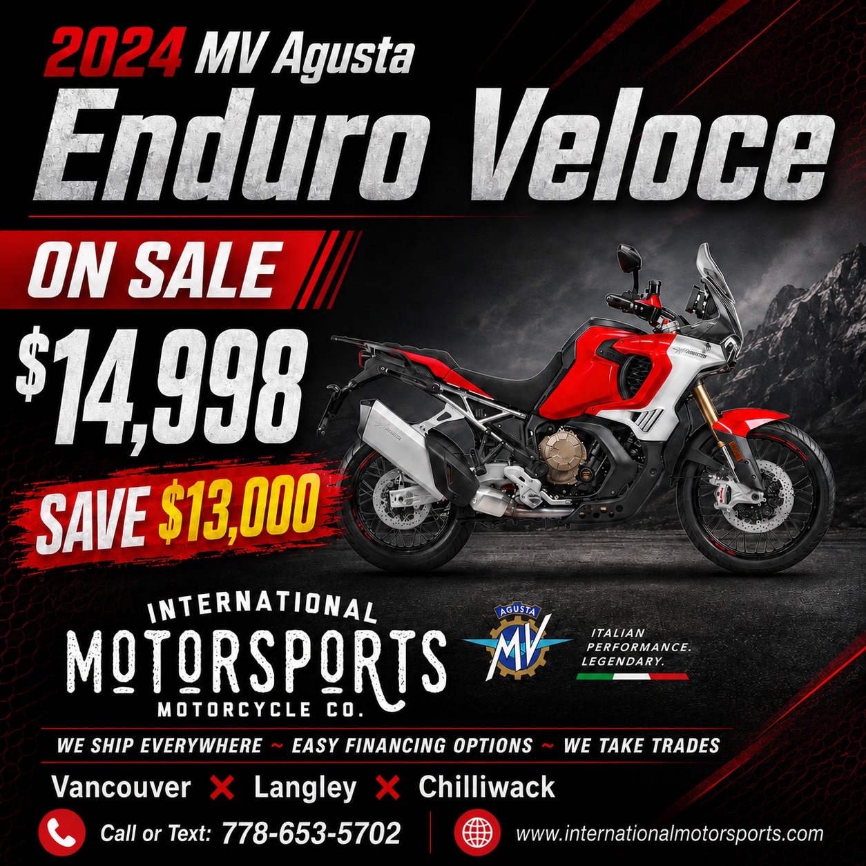 International Motorsports Motorcycle Company Facebook ad