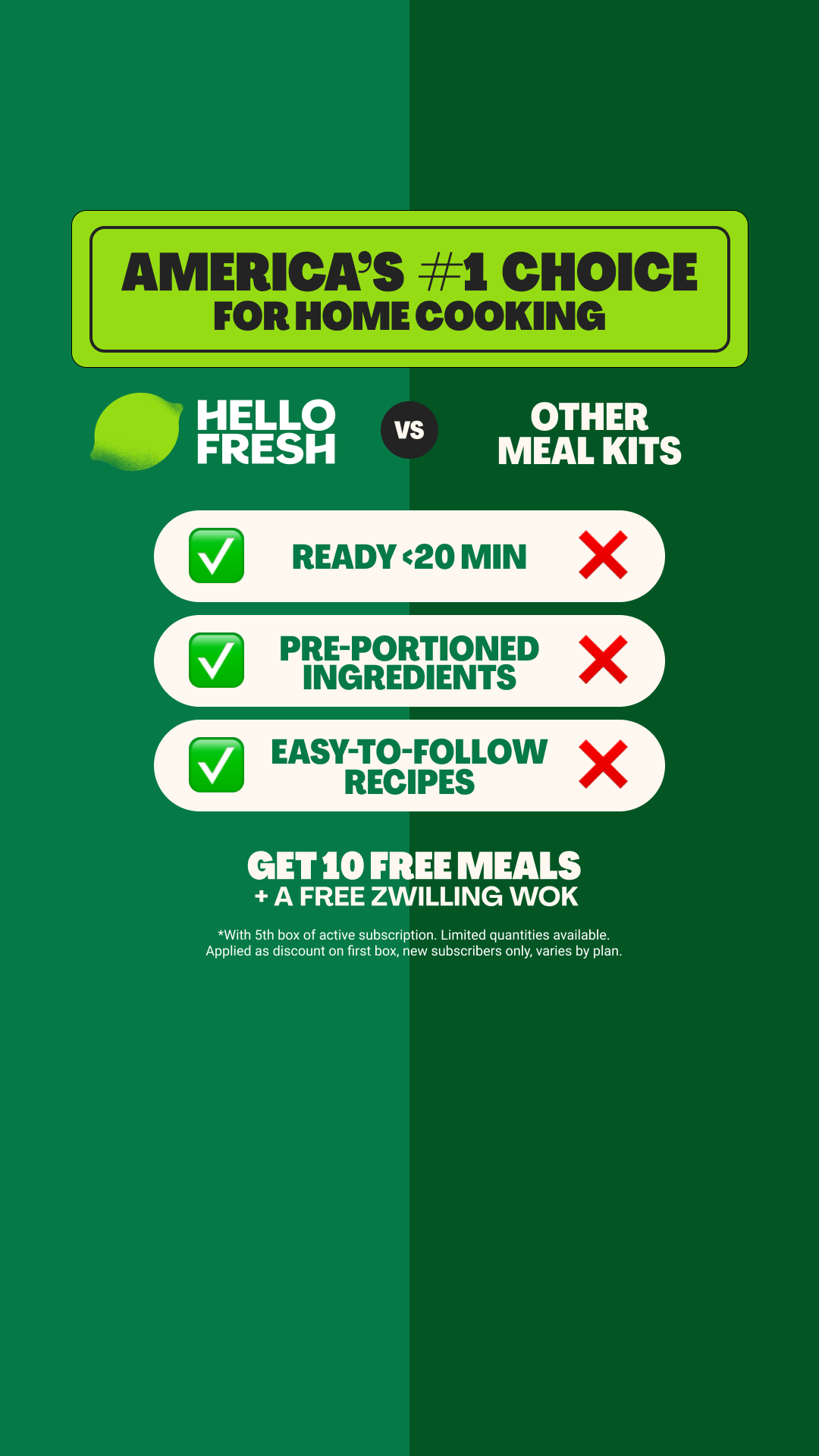 HelloFresh Facebook ad