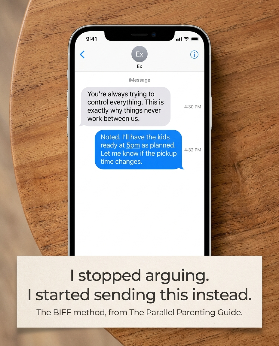 Parenting Guides I Parent Blueprints Facebook ad: I stopped arguing. I started sending this instead.