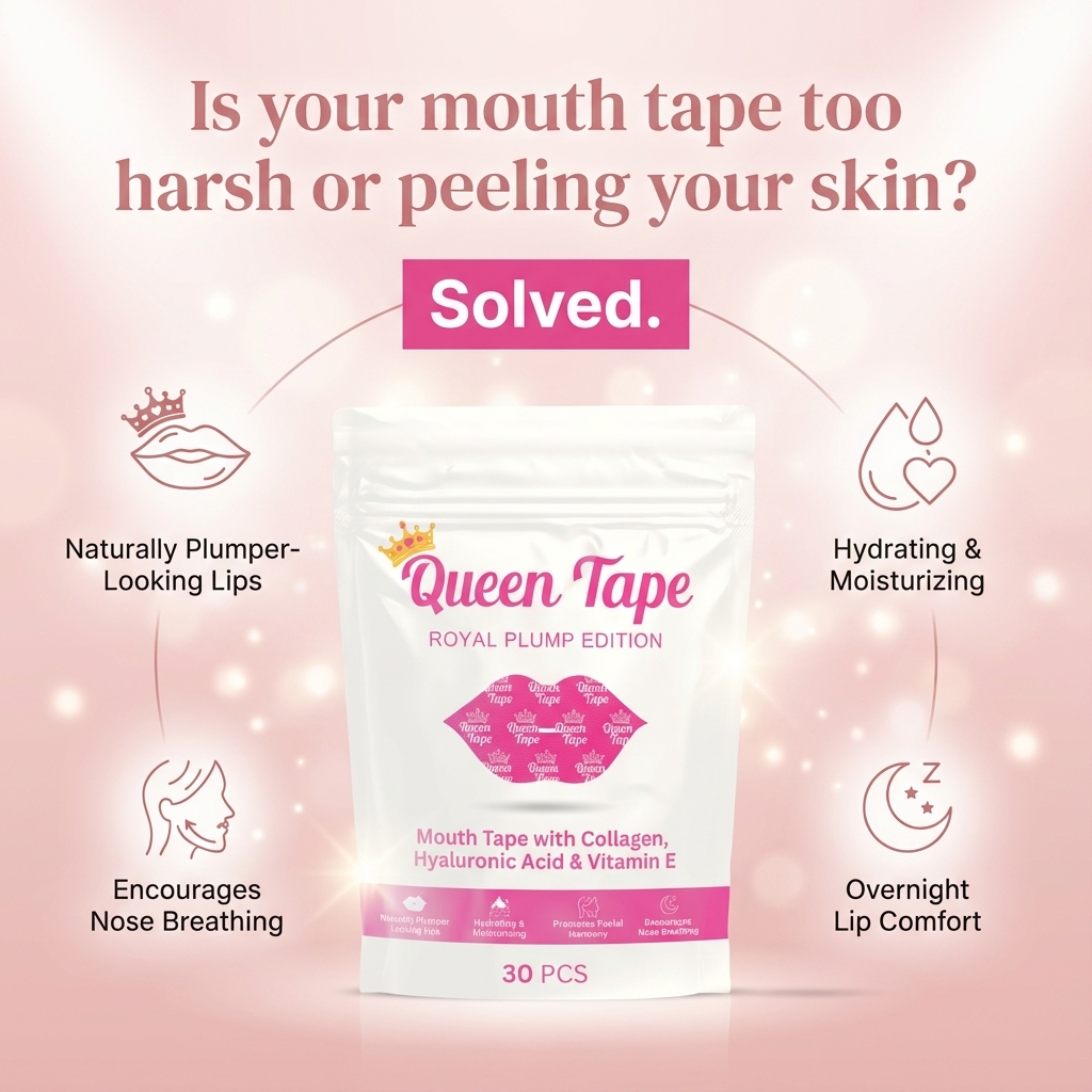 Queen Tape Facebook ad: The 2 in 1 Sleep & Beauty Upgrade