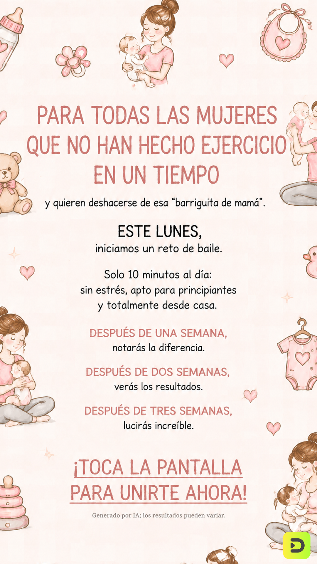 28 day weight loss dance workout Facebook ad: Baila para ponerte en forma