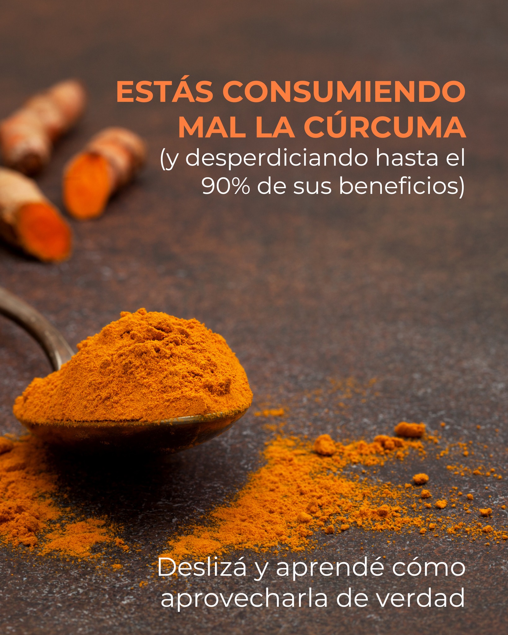 Fynutrition Facebook ad: Muchas personas incorporan cúrcuma todos los días creyendo…