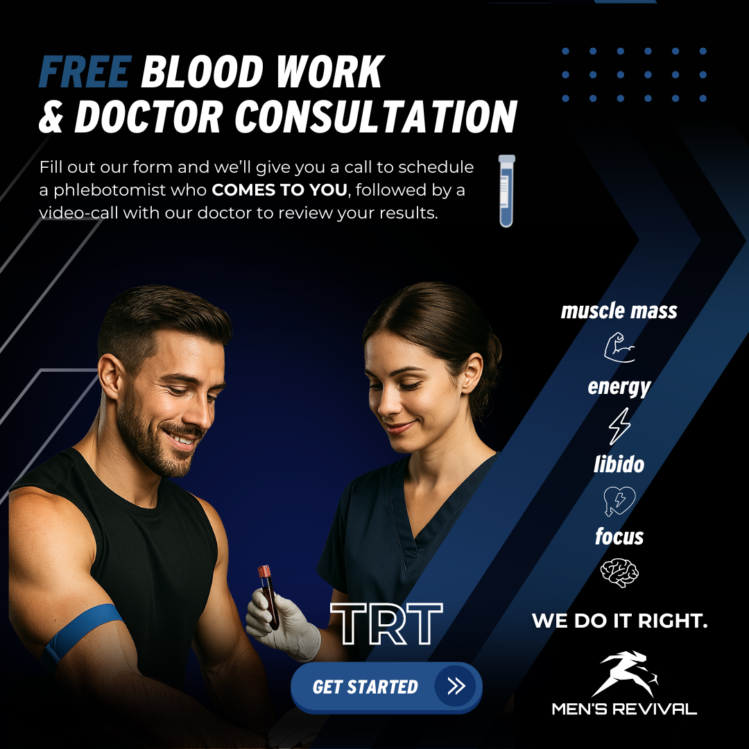 Men's Revival Facebook ad: Click to get started now with a complimentary…