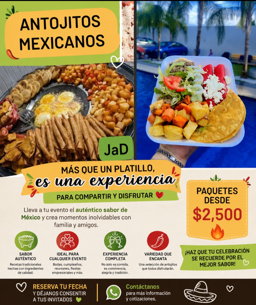 Cazuelas JaDe Facebook ad: Convierte tu evento en una experiencia inolvidable con…