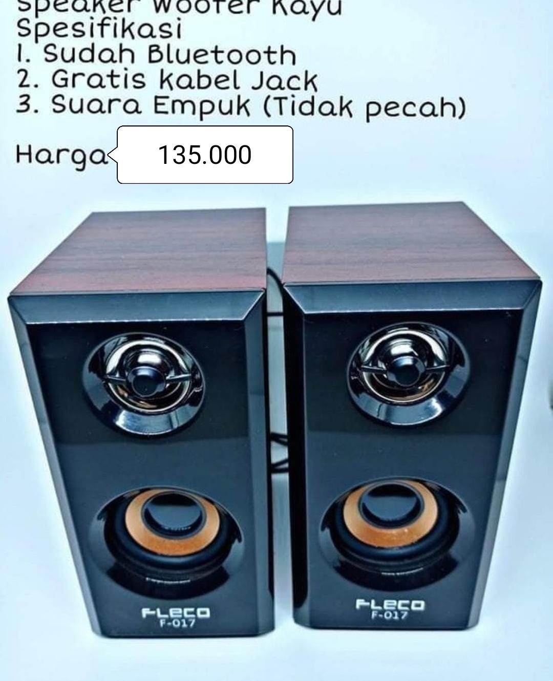 Nafis Elektronik Facebook ad: Promo Speaker Aktif Kayu Bluetooth,HARGA 135 RB.