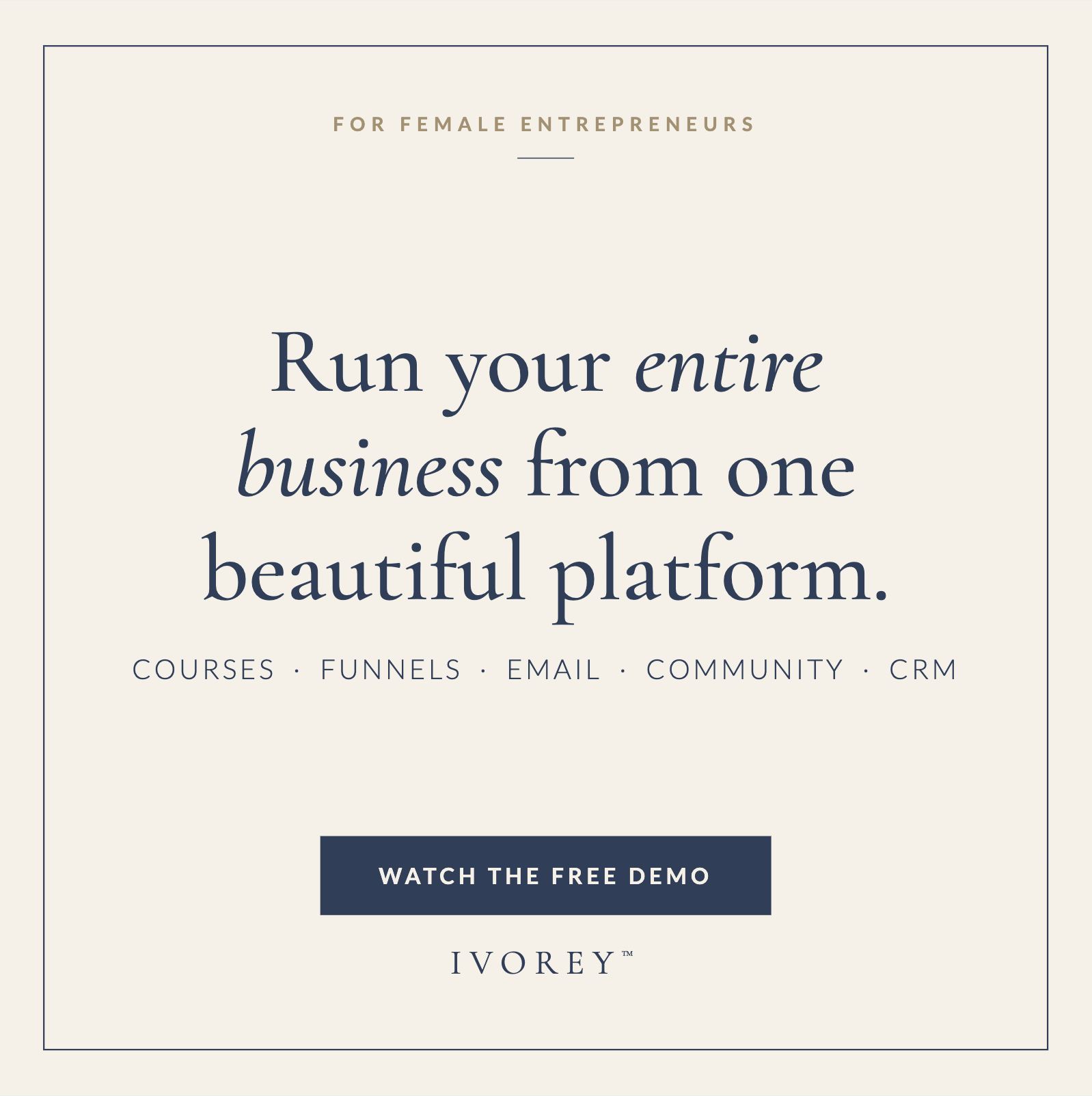 Ivorey Facebook ad