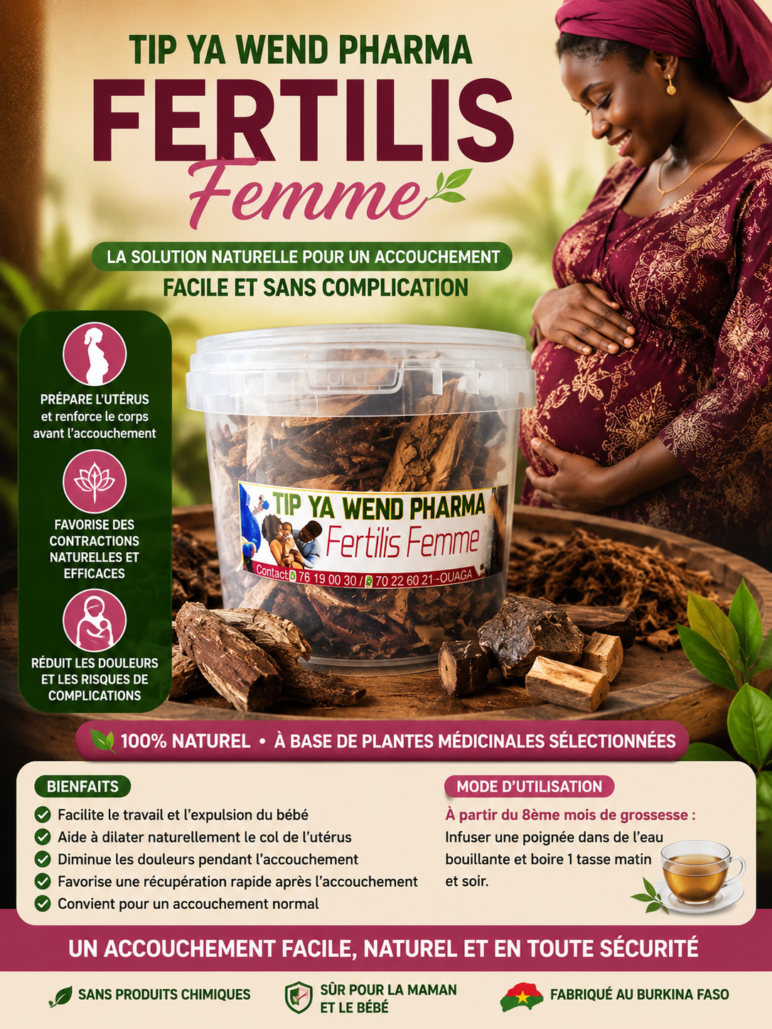 Tip ya-Wend Pharmacopée Facebook ad from Aug 13, 2026