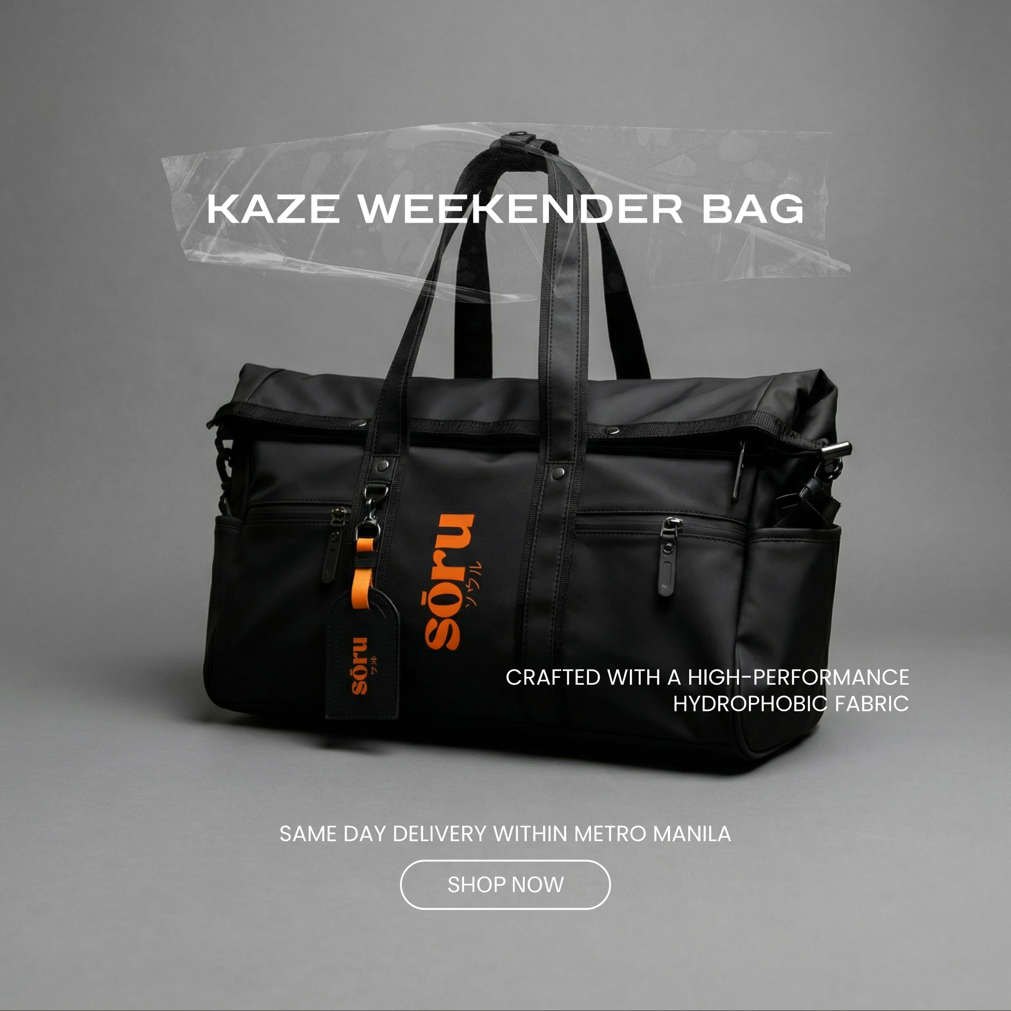 Sōru Facebook ad: One Bag for Work, Gym, and Weekend with KAZE
