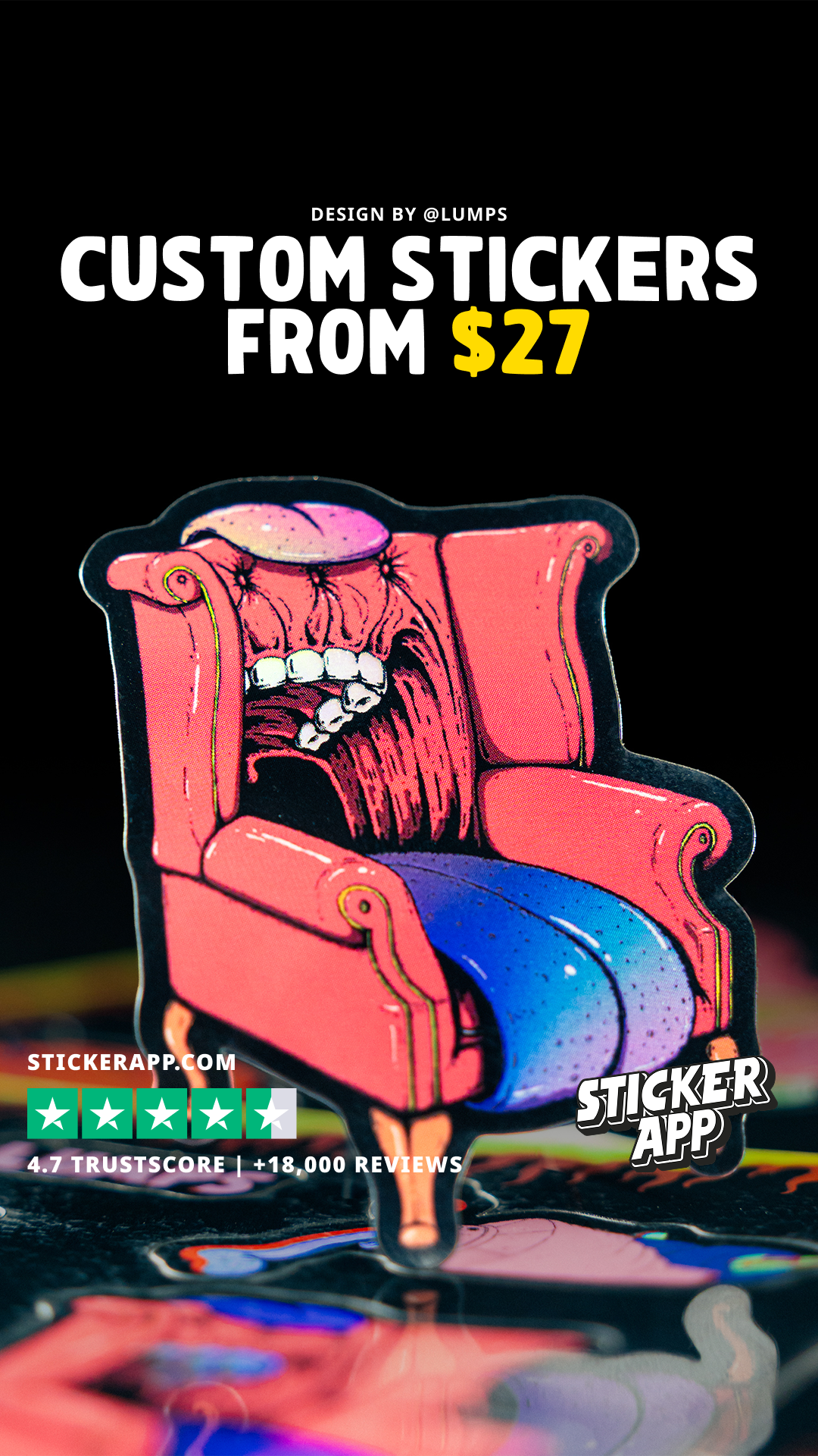 StickerApp Facebook ad