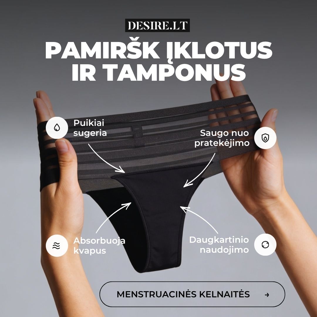 DESIRE.LT Facebook ad: Pamiršk įklotus ir tamponus