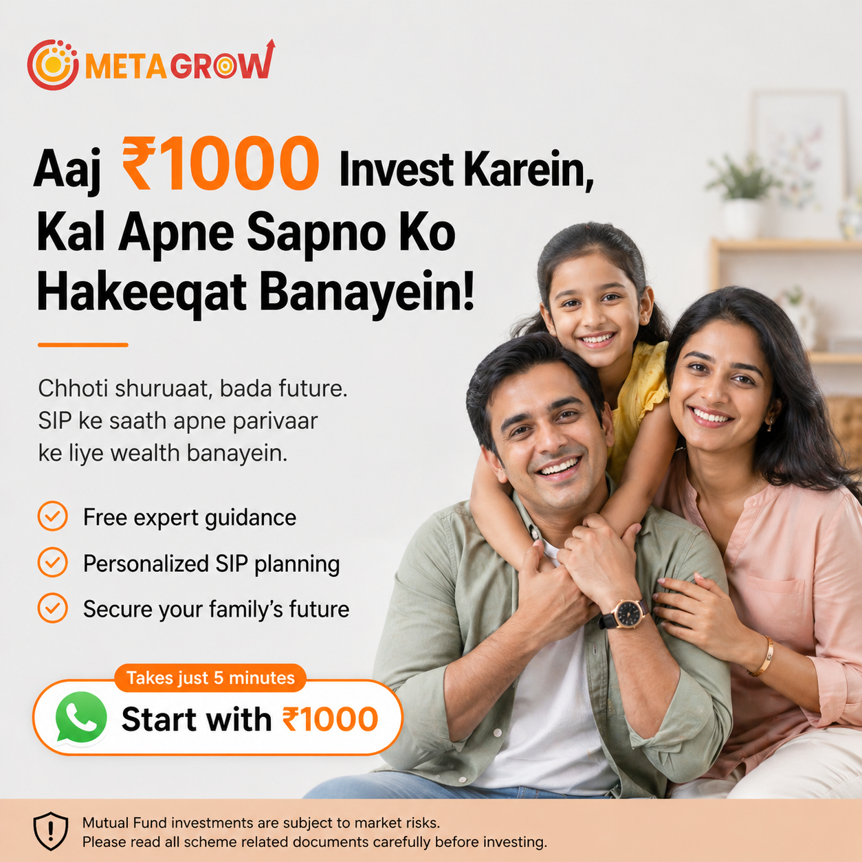 MetaGrow Facebook ad: Start Your SIP with Just ₹1,000