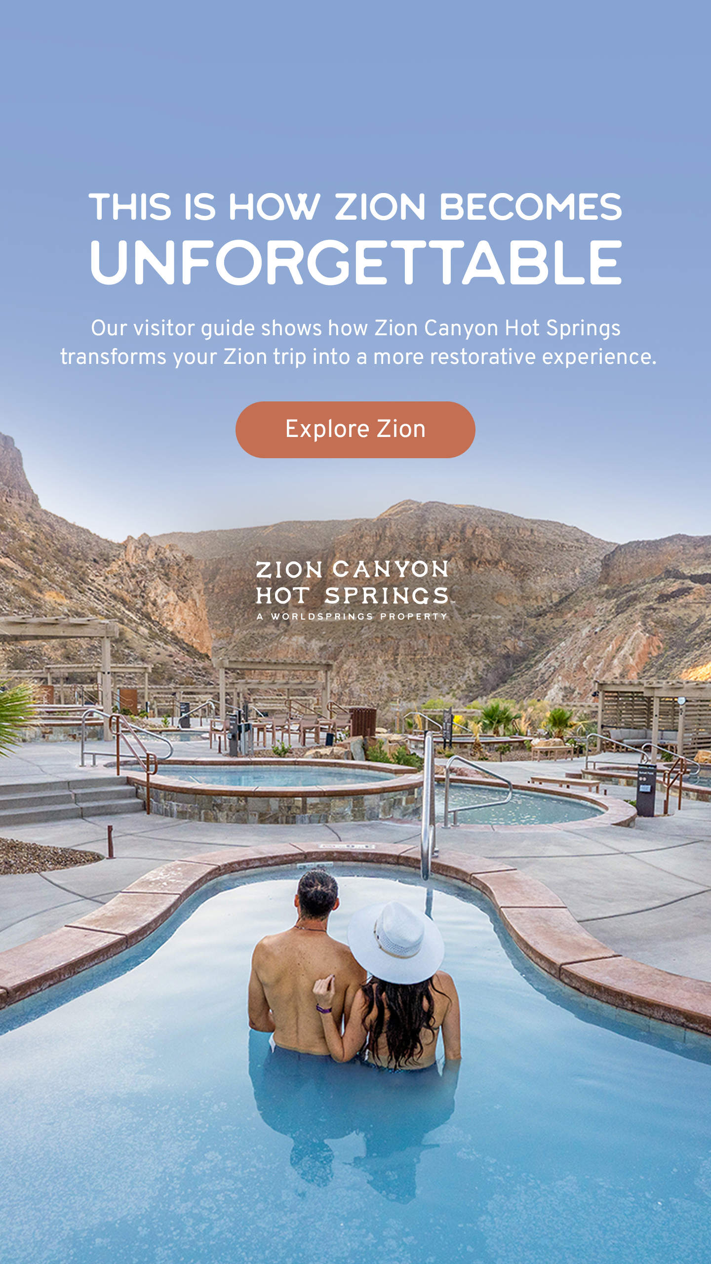 Zion Canyon Hot Springs Facebook ad from Feb 12, 2026