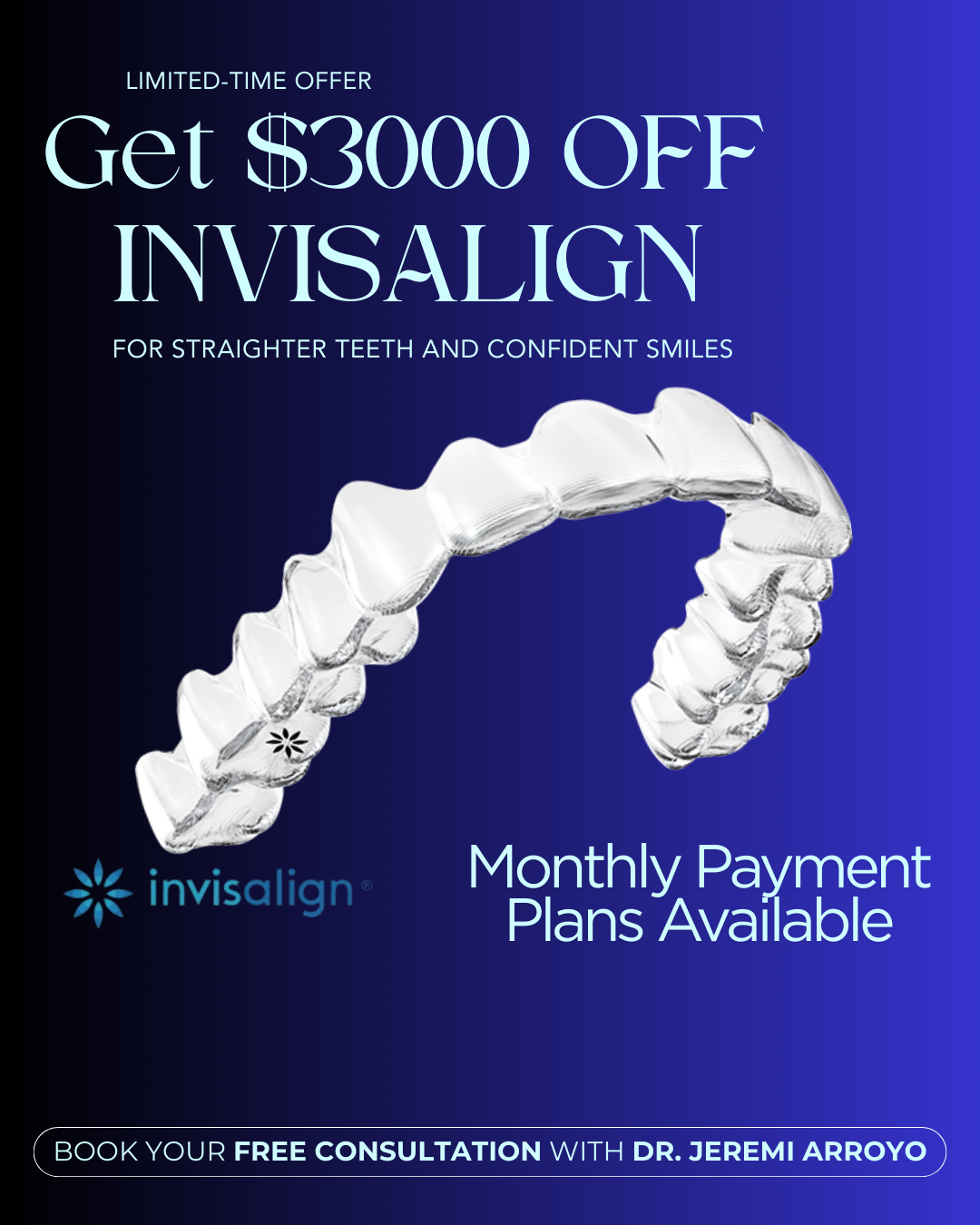 District Dental Solutions Facebook ad: Limited Time: $3,000 OFF Invisalign in Washington
