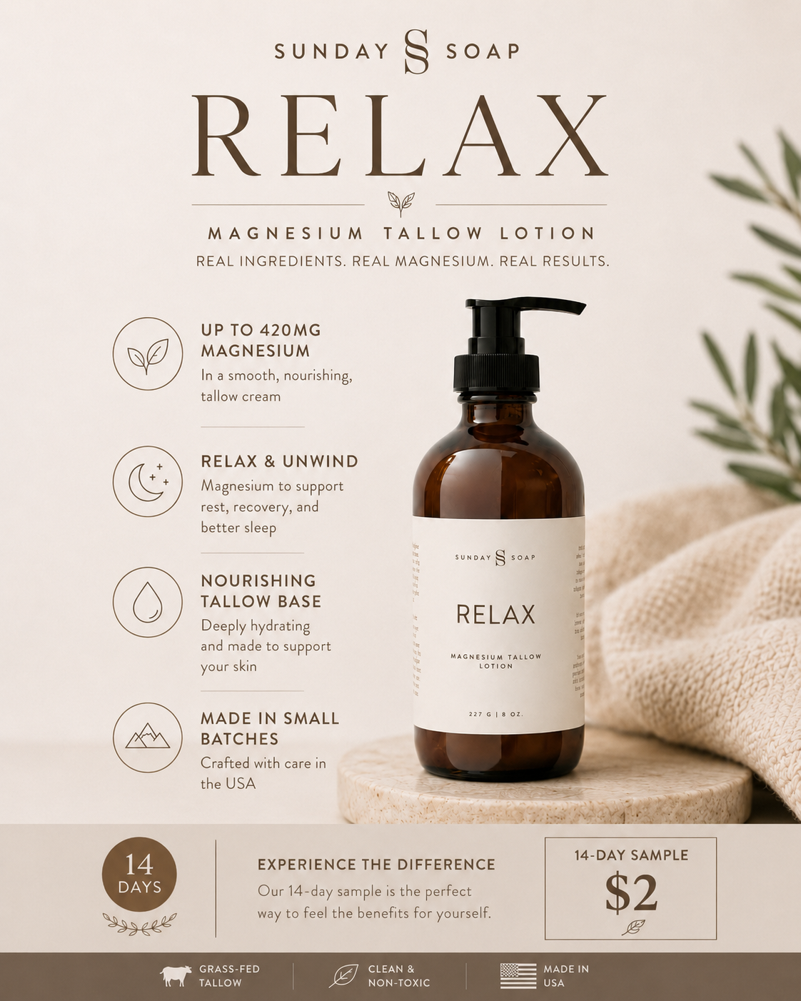 Sunday Soap Facebook ad: 420 mg. No pills needed.