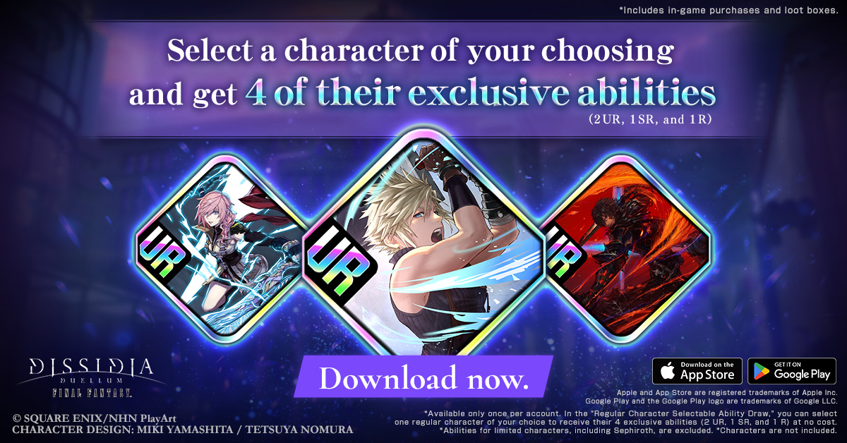 DISSIDIA DUELLUM FINAL FANTASY Facebook ad: The latest entry in the FINAL FANTASY series