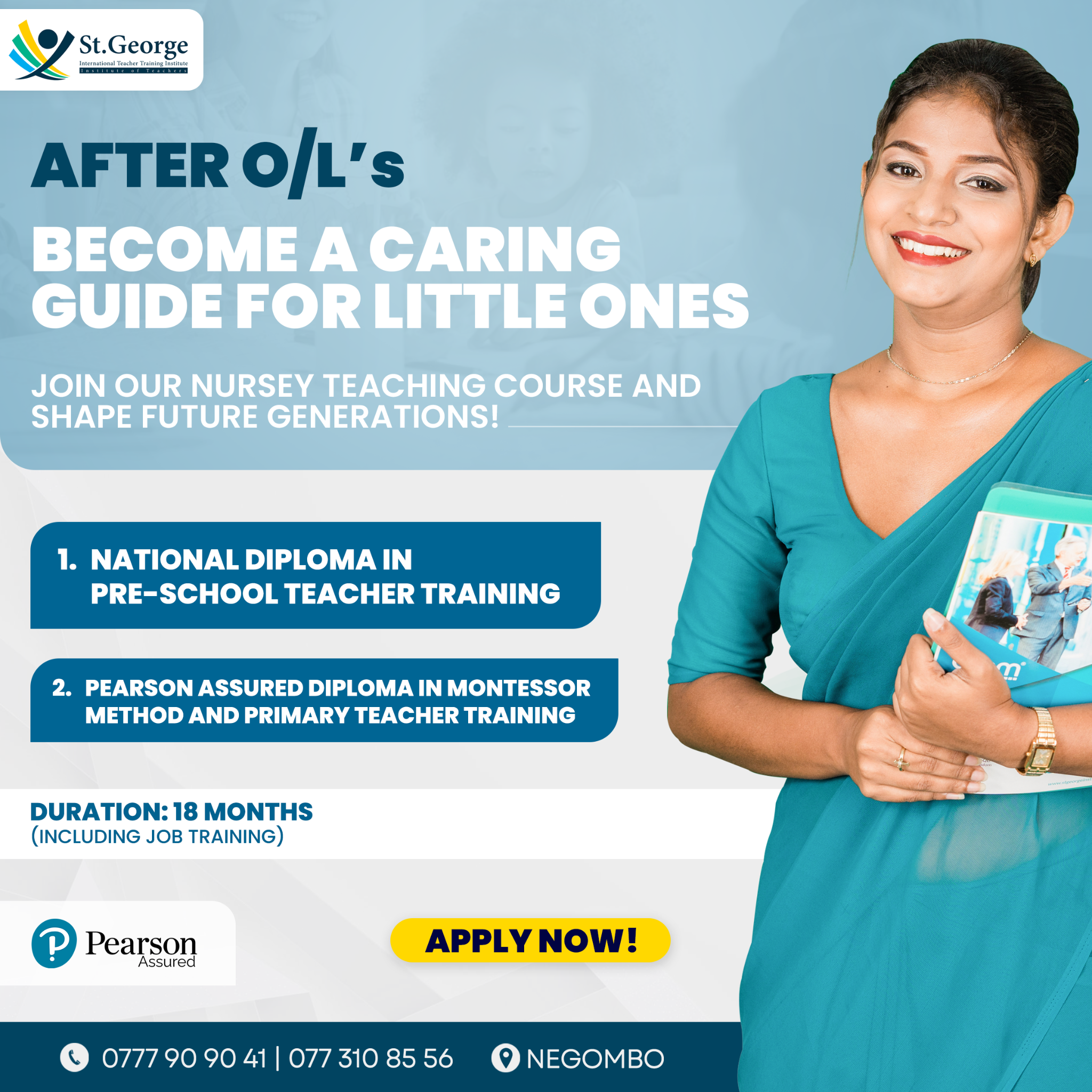 St.George International Teacher Training Institute Facebook ad: Hurry! Limited seats for the New Batch 2026