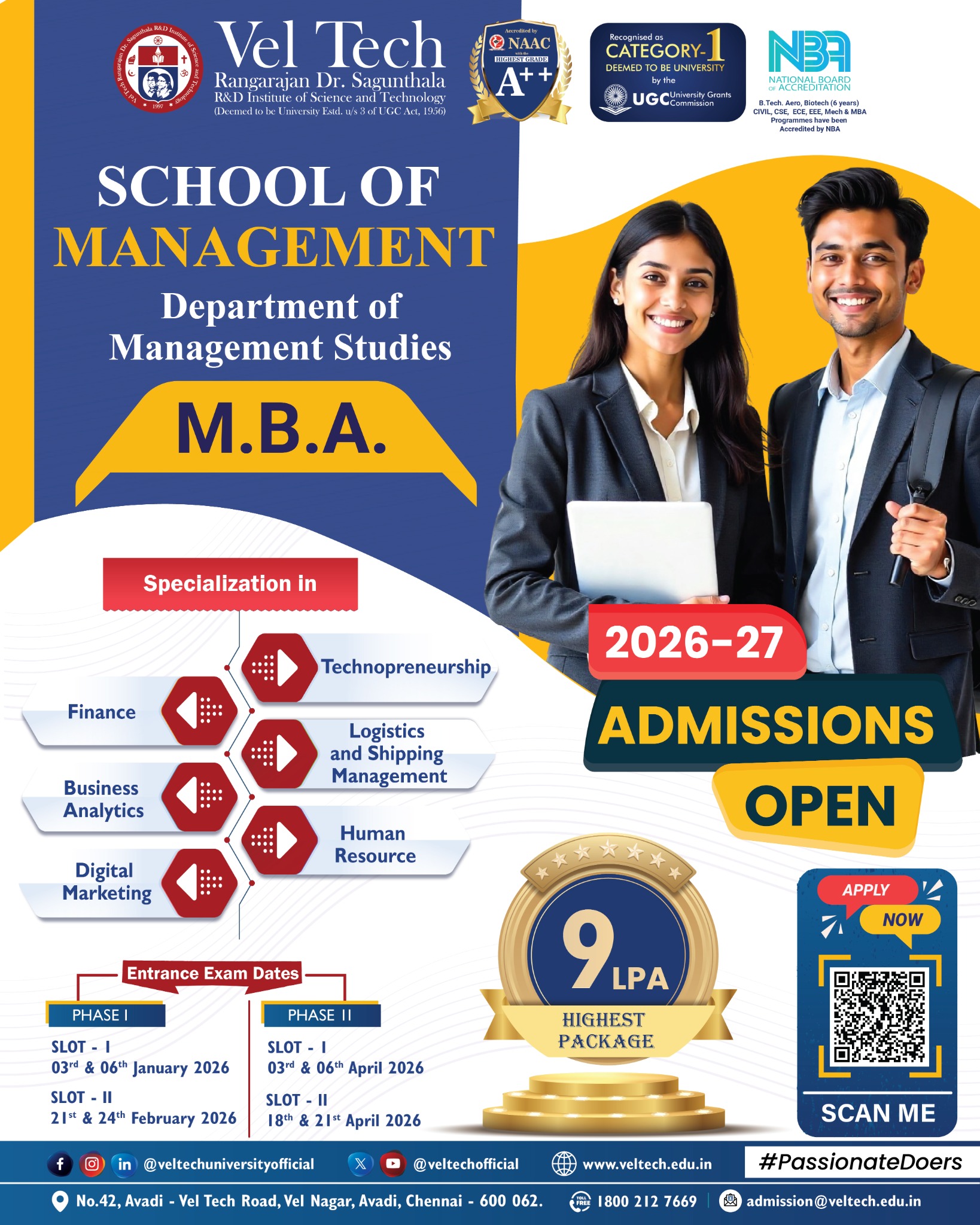 Veltech Deemed to be University Facebook ad