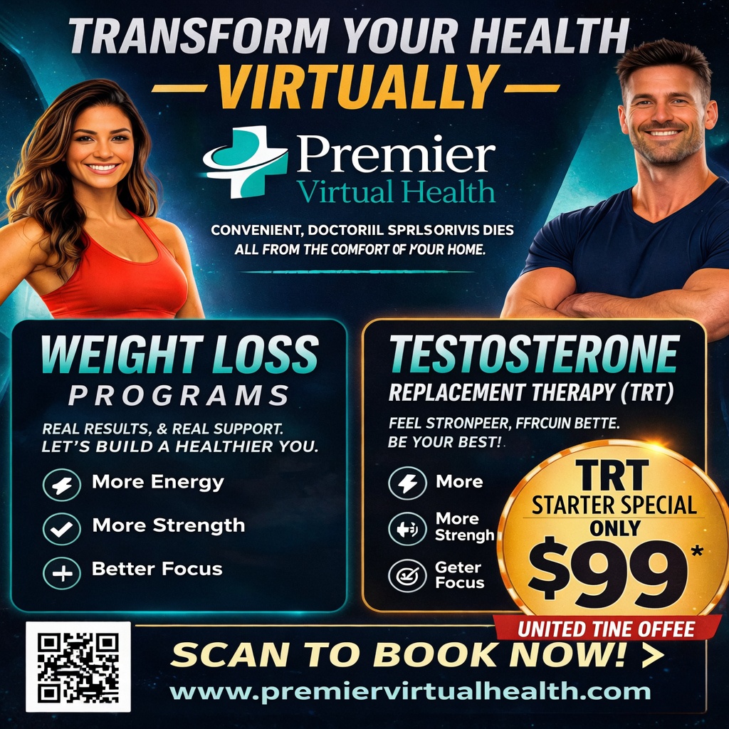 Premier Virtual Health Facebook ad from Apr 19, 2026