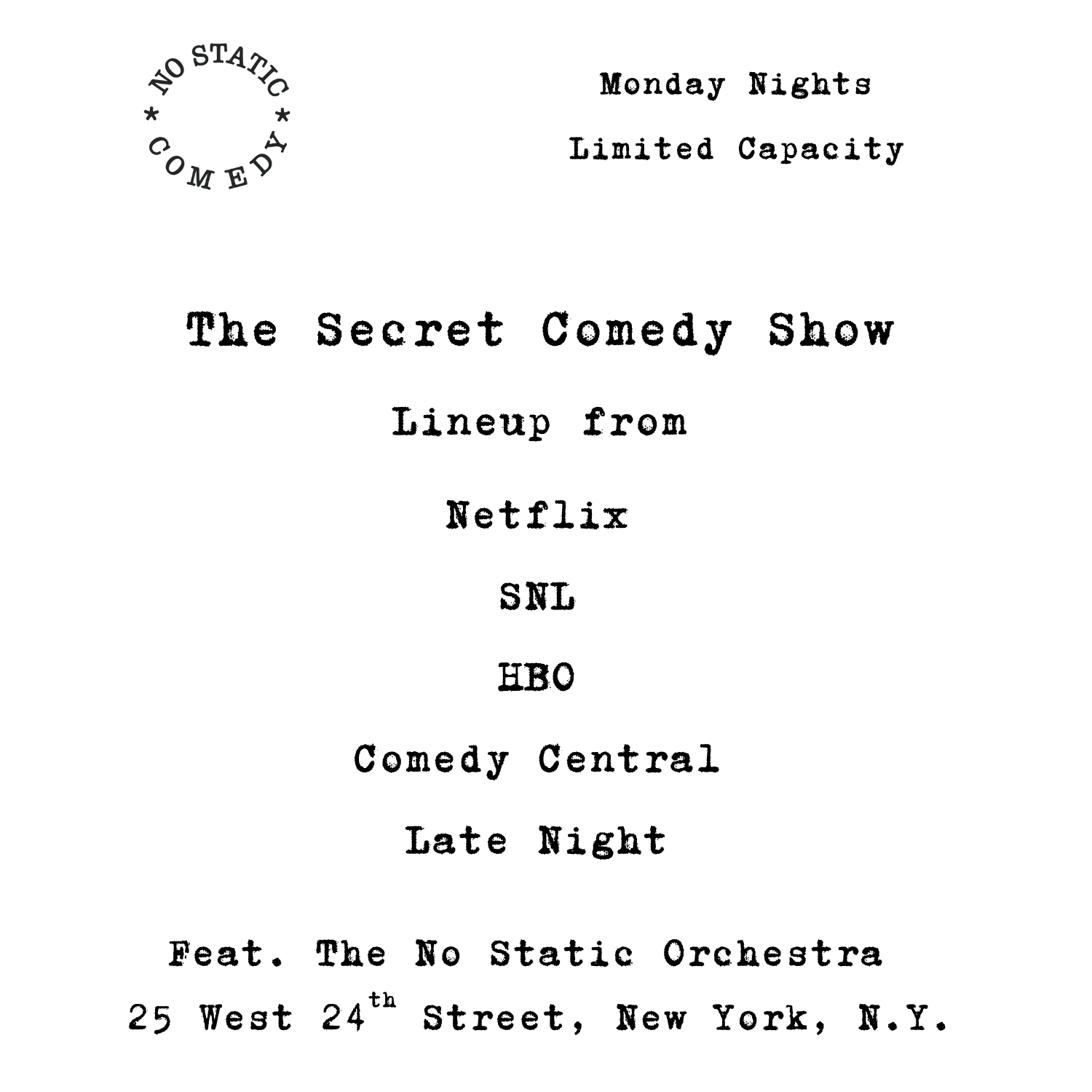 No Static Comedy Facebook ad: Very Limited Tickets