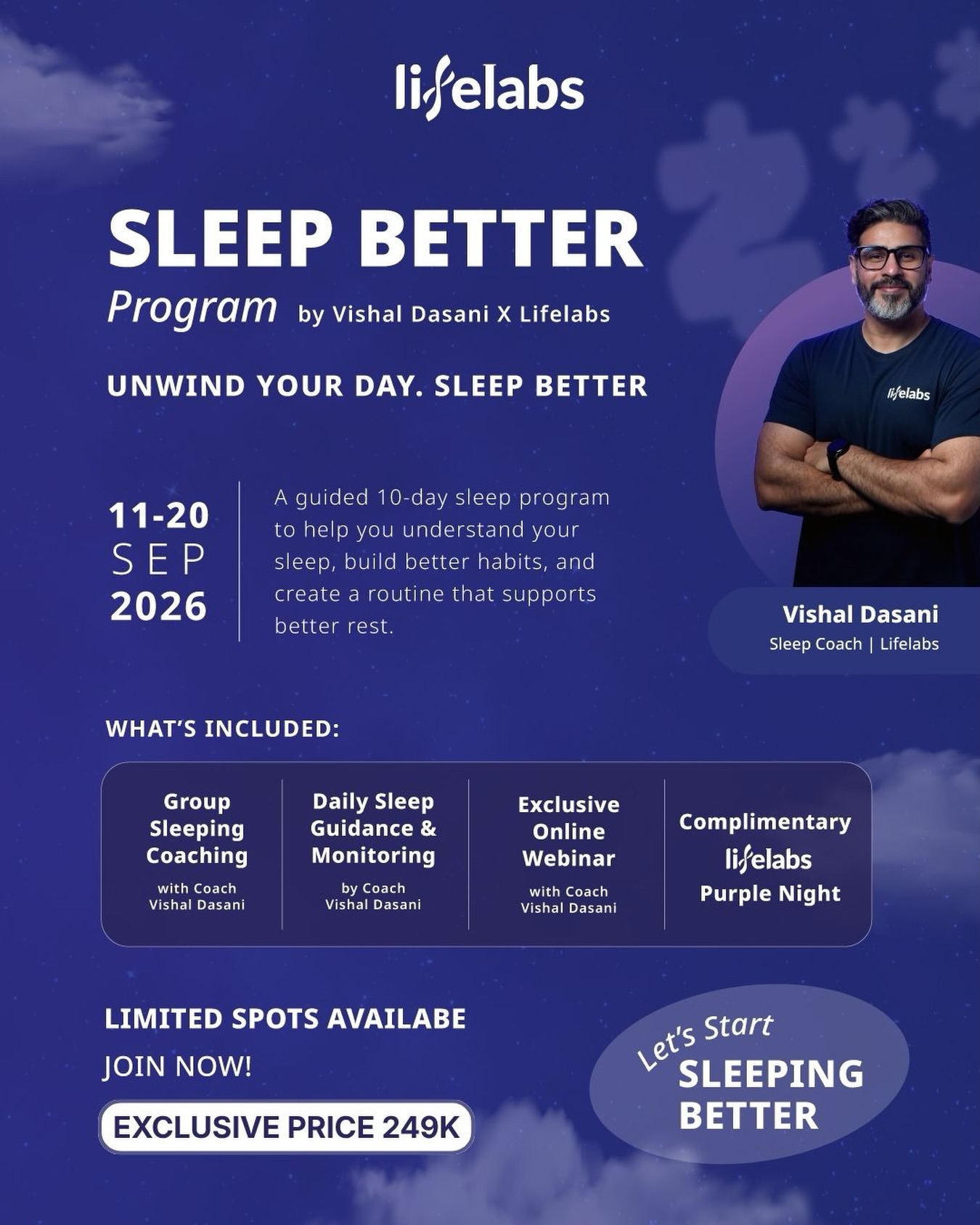 Lifelabs Indonesia Facebook ad: Sleep late. Wake up tired.