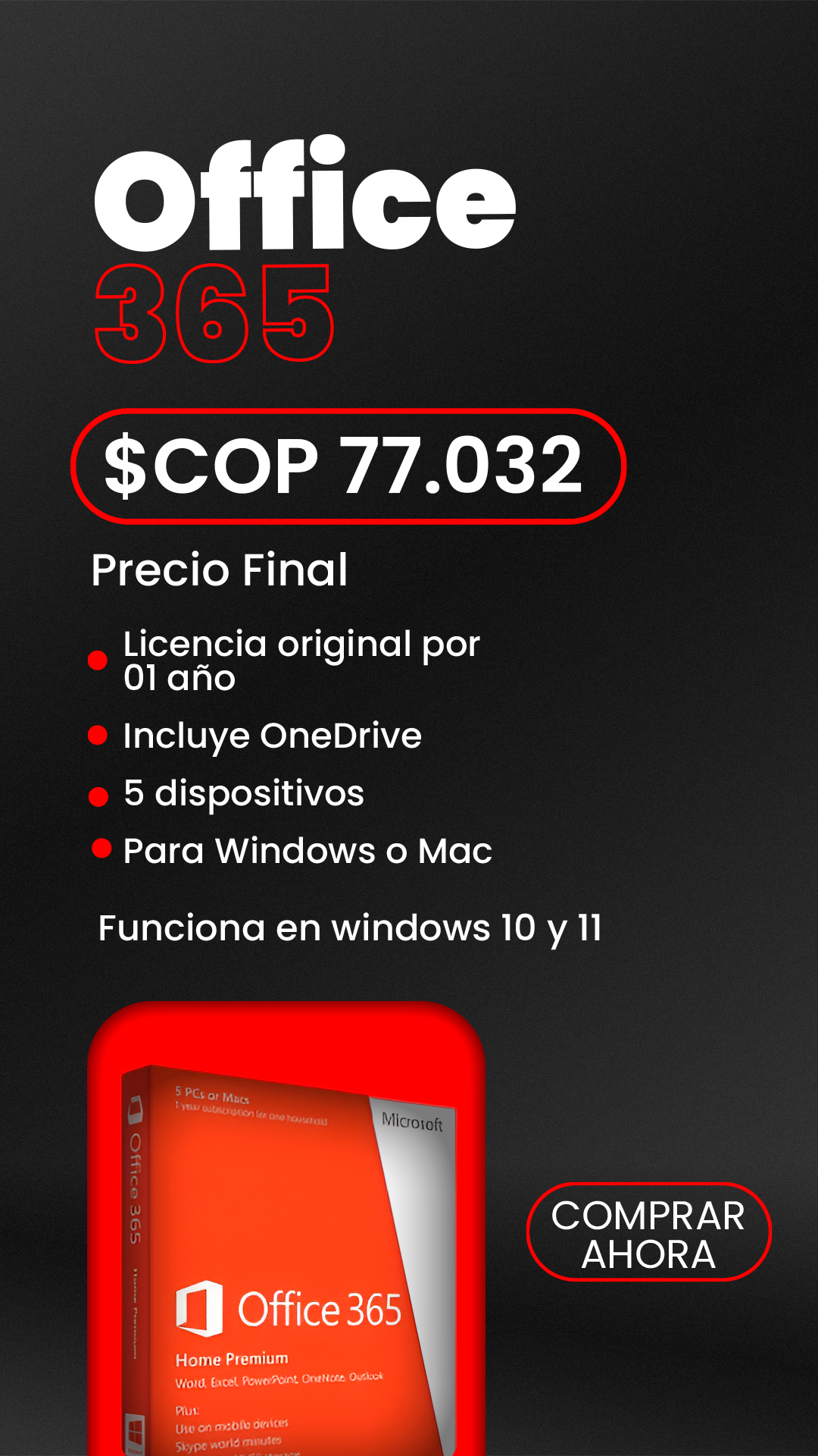 3Clics Colombia Facebook ad from Dec 28, 2024