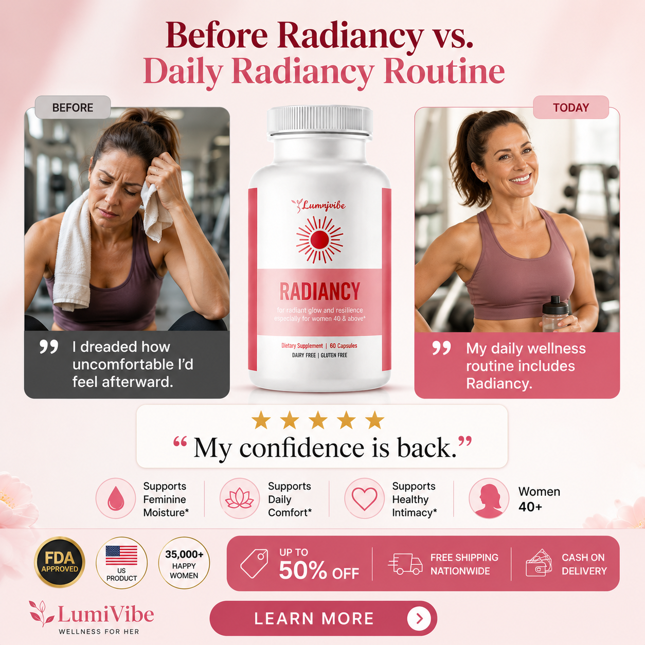 LumiVibe - Women's Wellness Facebook ad: Radiancy Vaginal Probiotics