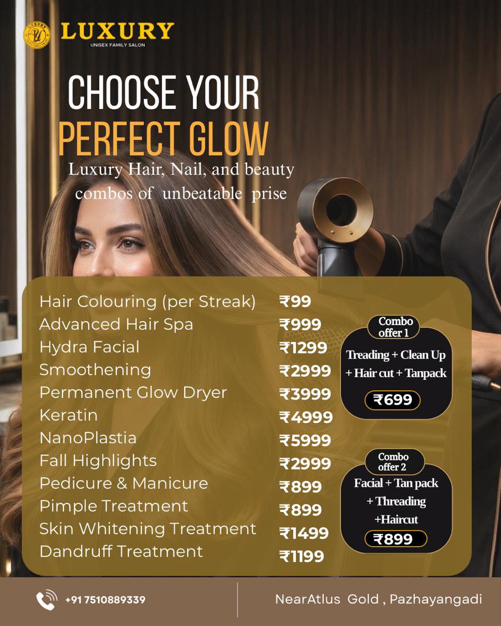 Luxury Unisex Saloon Facebook ad