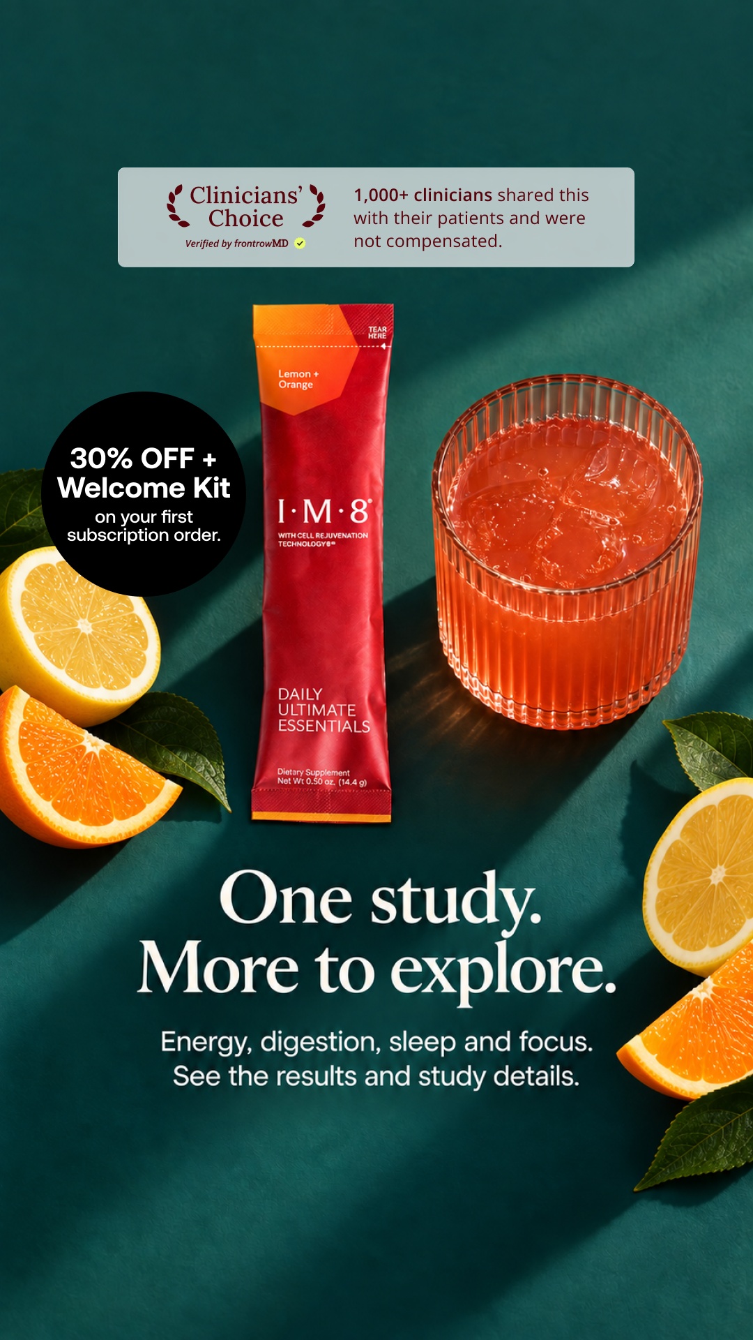 IM8 Health Facebook ad: Built to Survive Skeptics