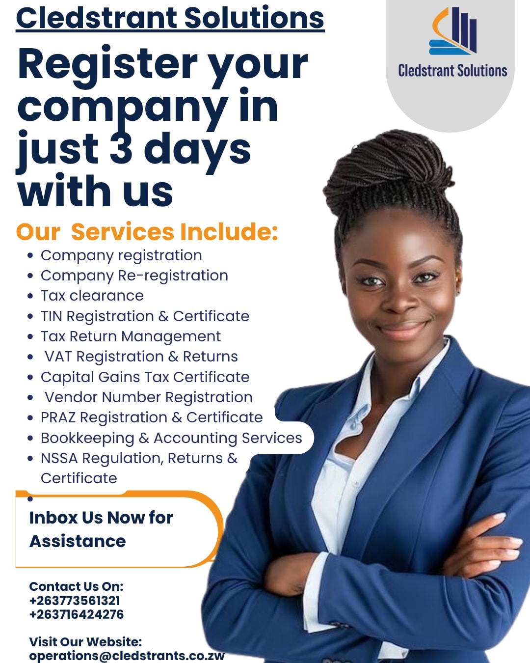 Cledstrant Solutions Facebook ad: Tibatei Munyatsonzwisisa Zvakawanda