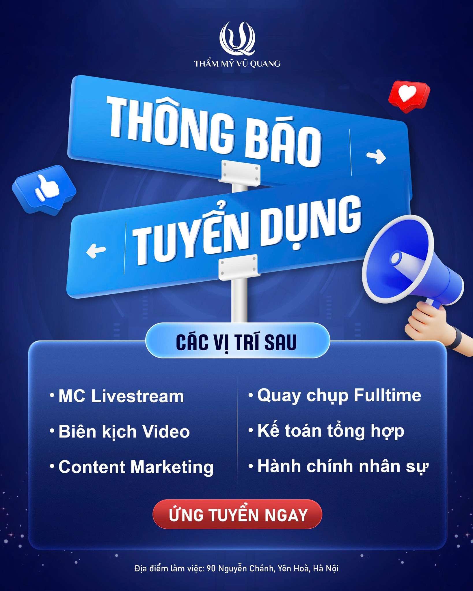 Tuyển Dụng Thẩm Mỹ Vũ Quang Facebook ad