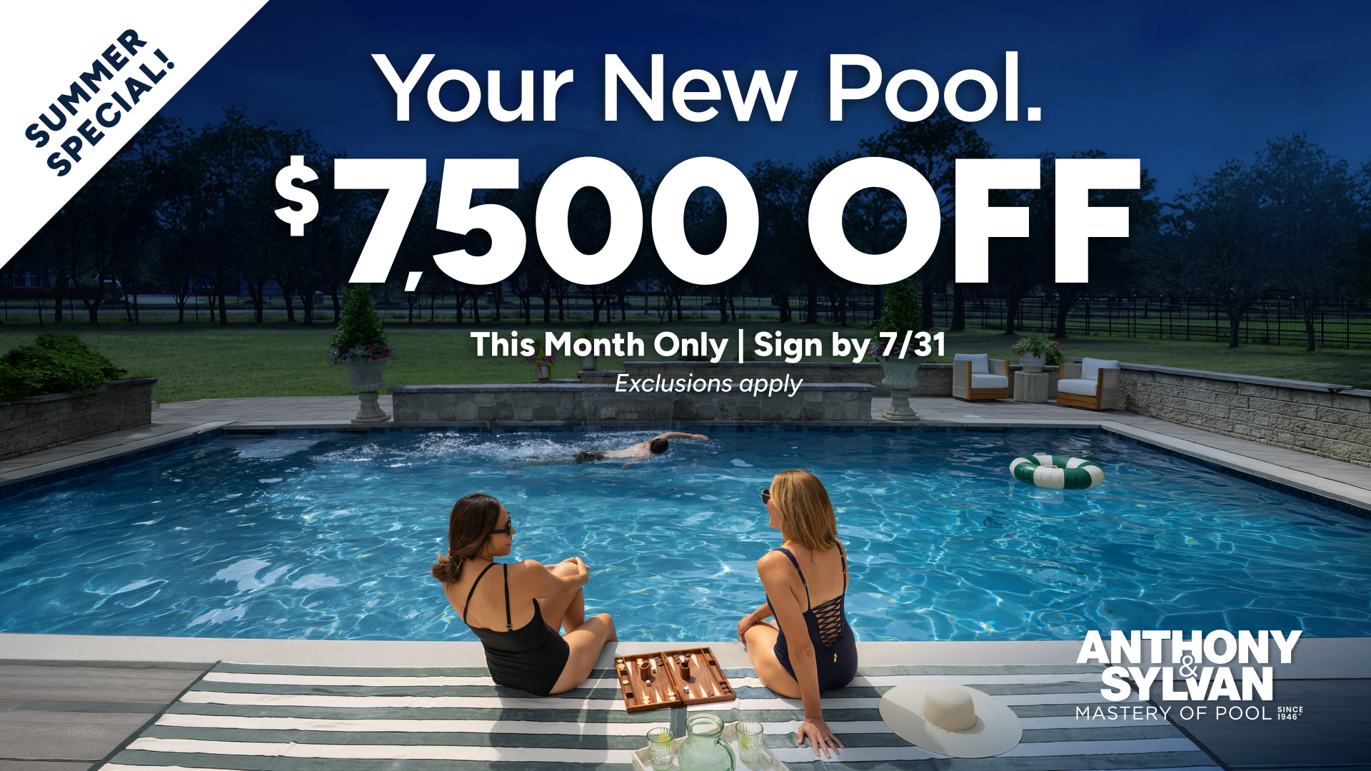 Anthony & Sylvan Pools Facebook ad