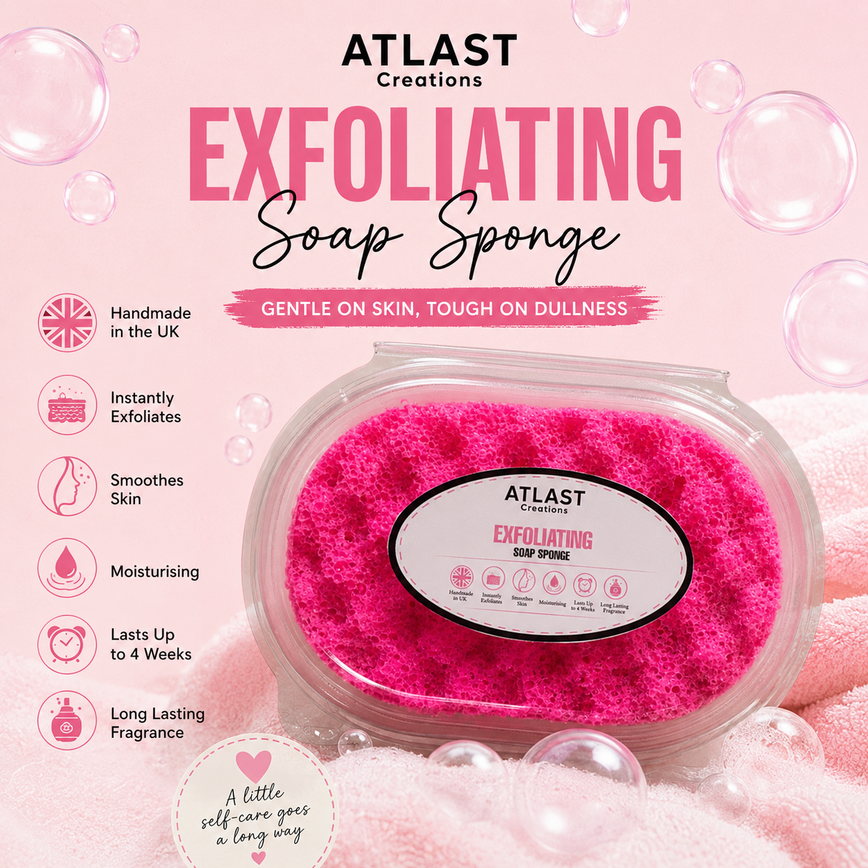 Atlast Creations Facebook ad: BUY 2 SPONGES - FREE SHIPPING!