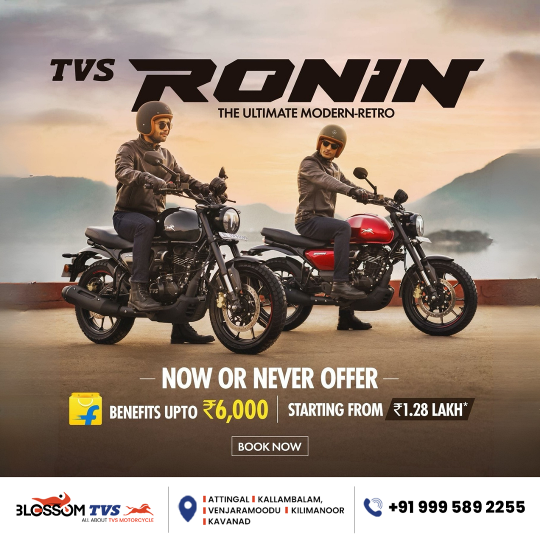 Blossom TVS Kallambalam Facebook ad: Upgrade your ride with style, savings, and powerful…