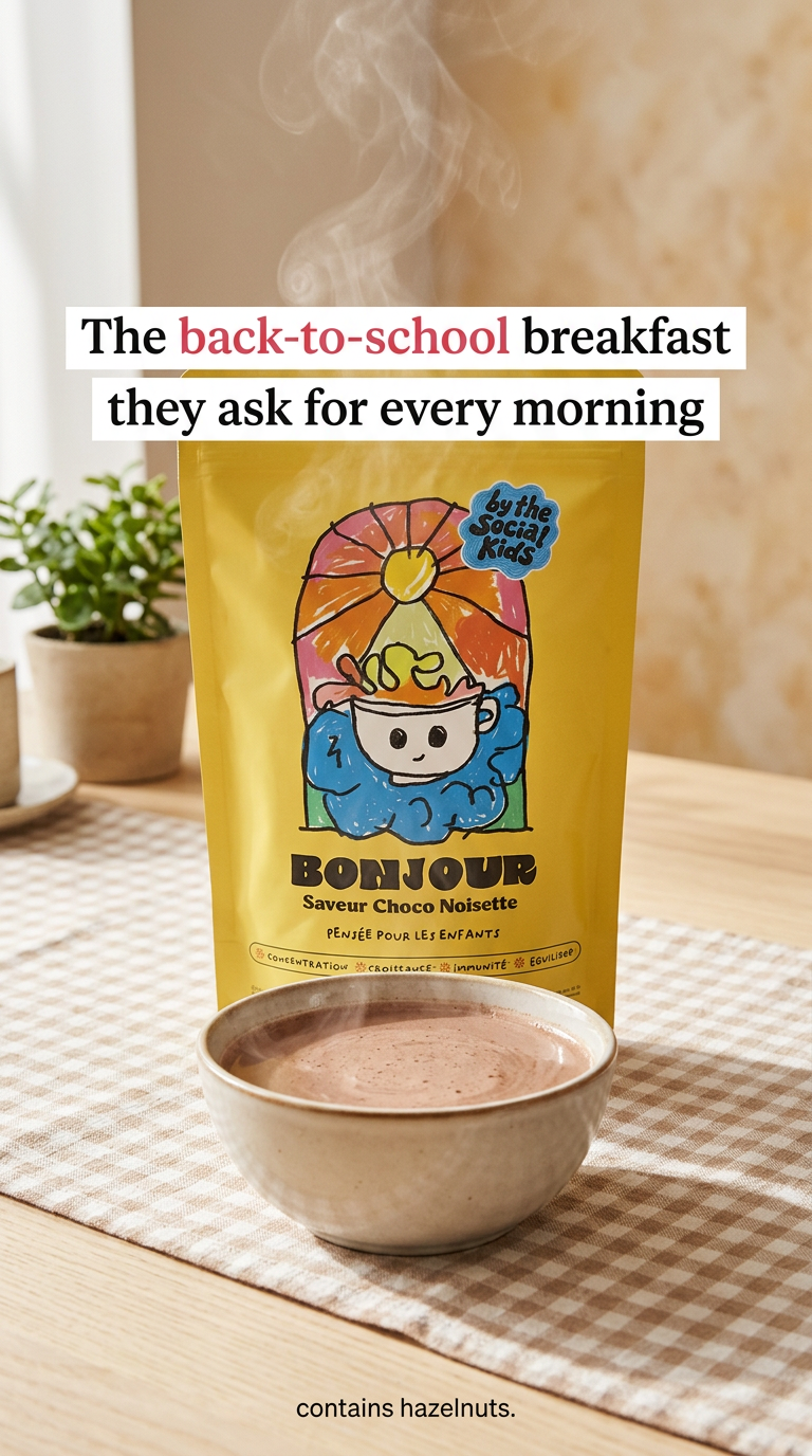 Bonjour Facebook ad: 40% OFF + 3 free gifts!