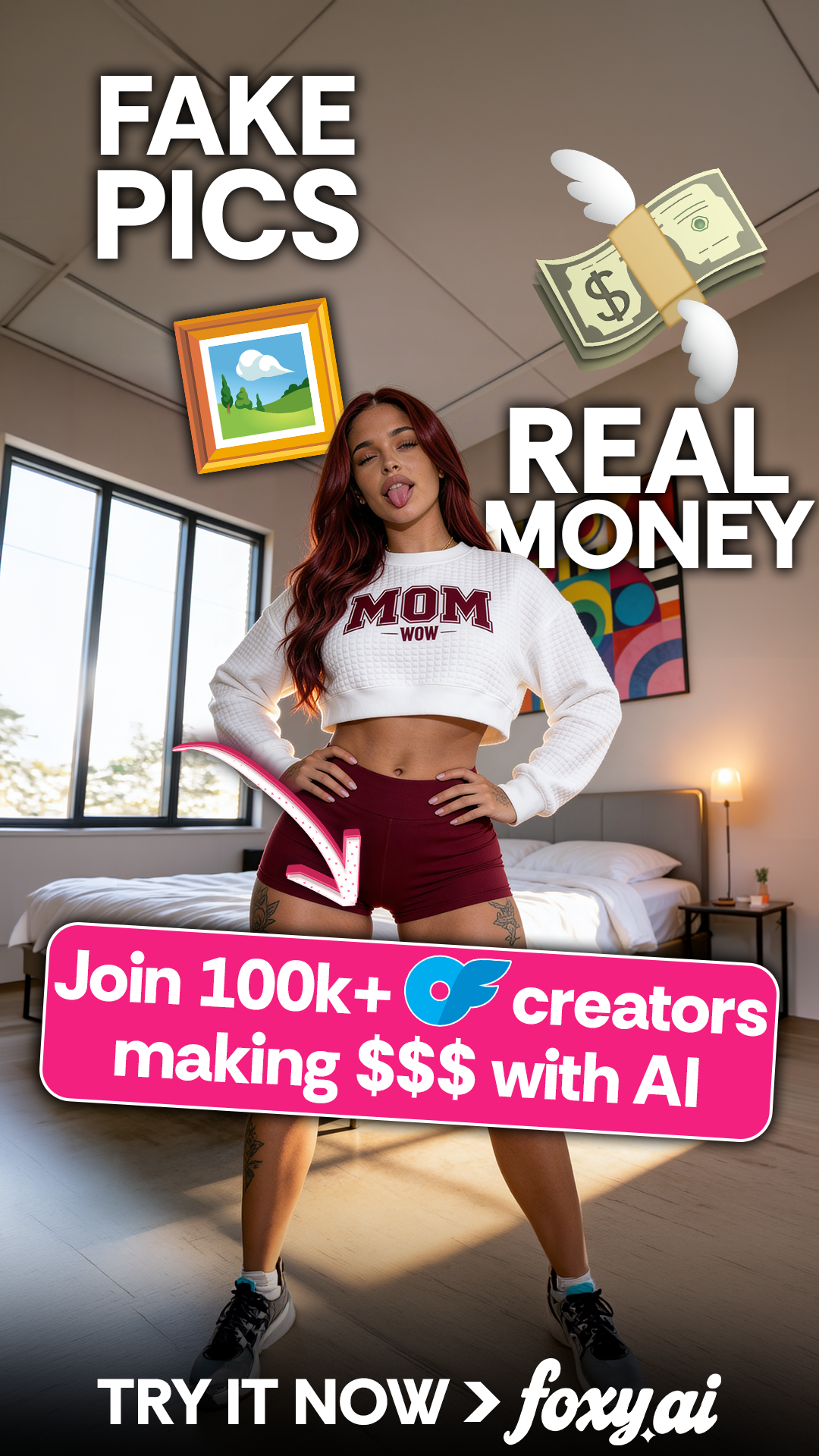 Foxy AI: Video & Photo Generator Facebook ad from Feb 25, 2026