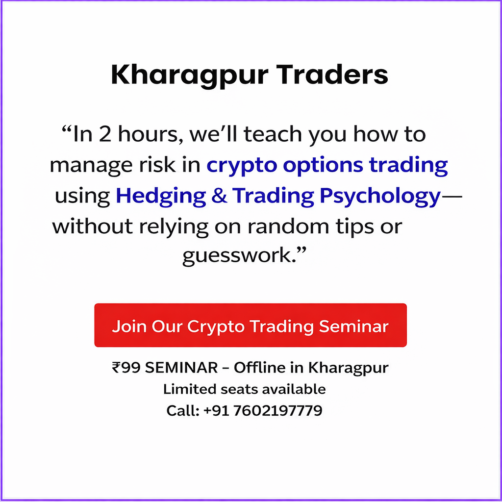 Crypto City-Learn Zero to Pro in Crypto Trading Facebook ad: Crypto Options Seminar in Kharagpur @ ₹99