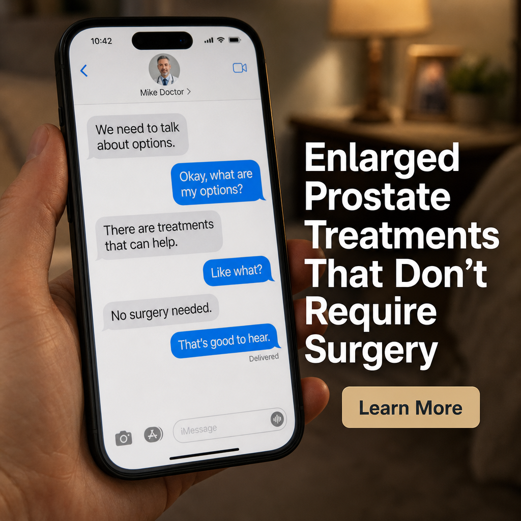 Money PPL Facebook ad: Enlarged Prostate Treatments That Don't Require Surgery in…