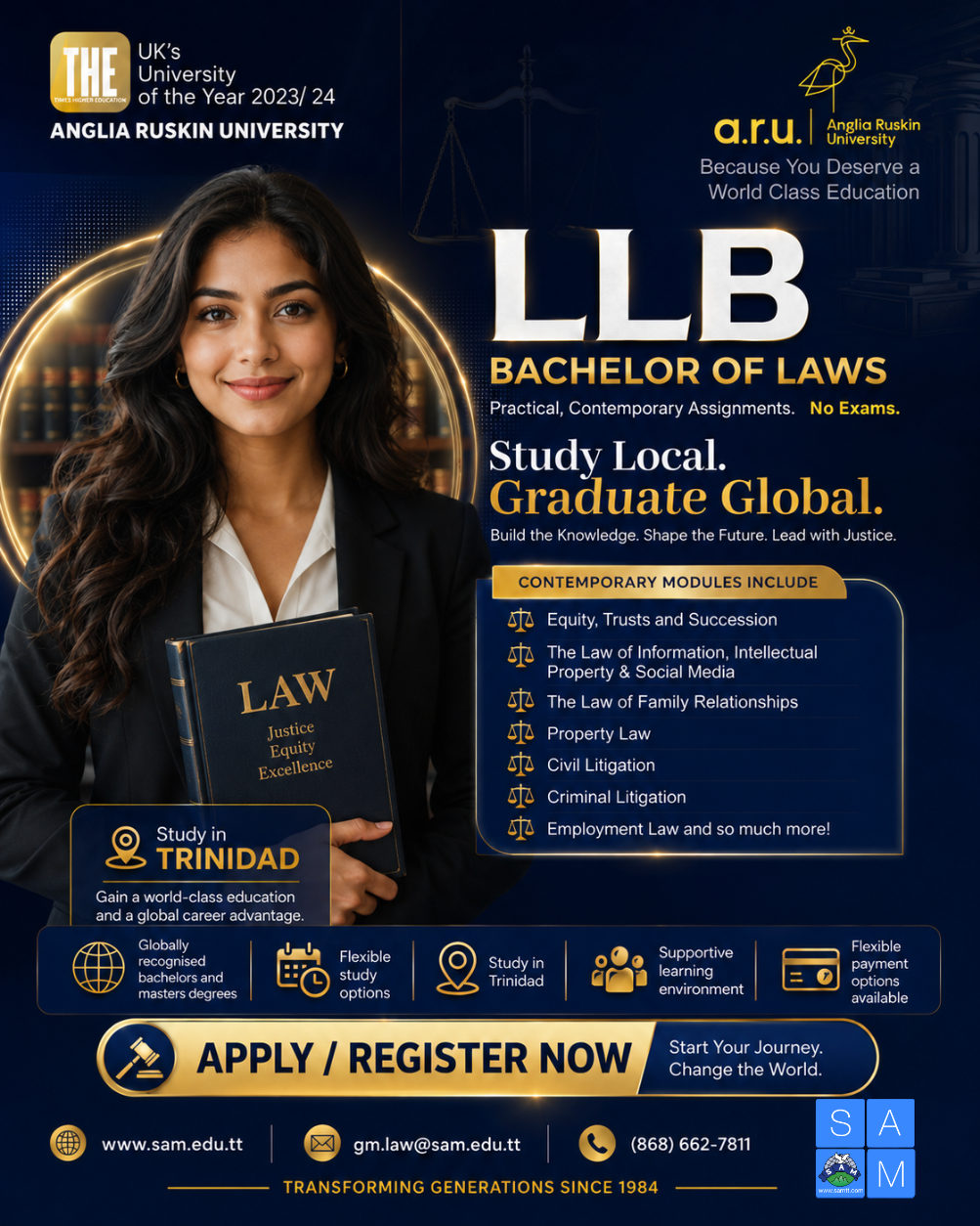 SAM Caribbean Ltd Facebook ad: REGISTER NOW FOR SEPT2026