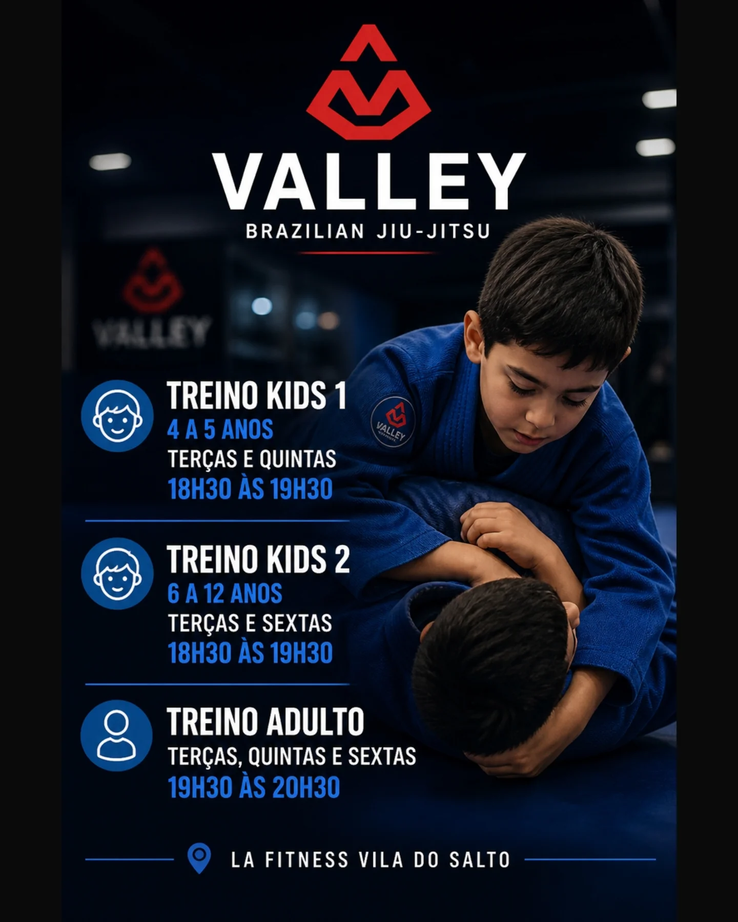 valley.bjj Facebook ad: Rotina clara, treino organizado e evolução consistente.
