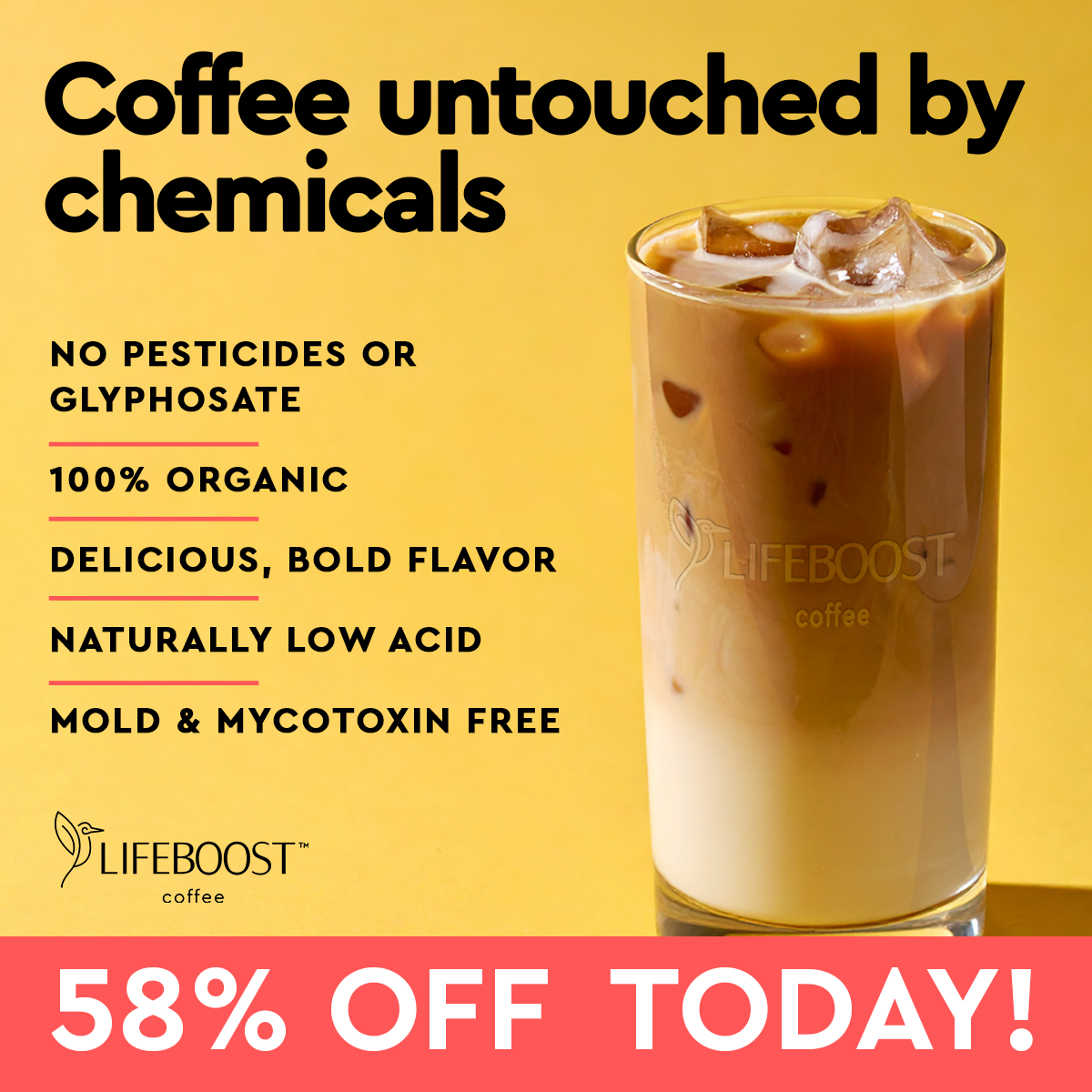 Lifeboost Coffee Facebook ad