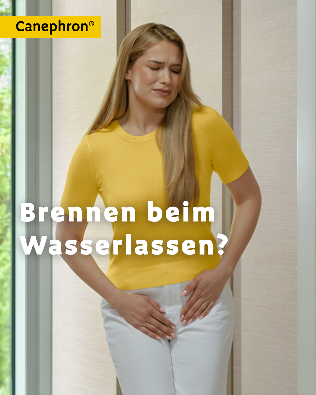 Canephron Österreich Facebook ad: Brennen beim Wasserlassen?